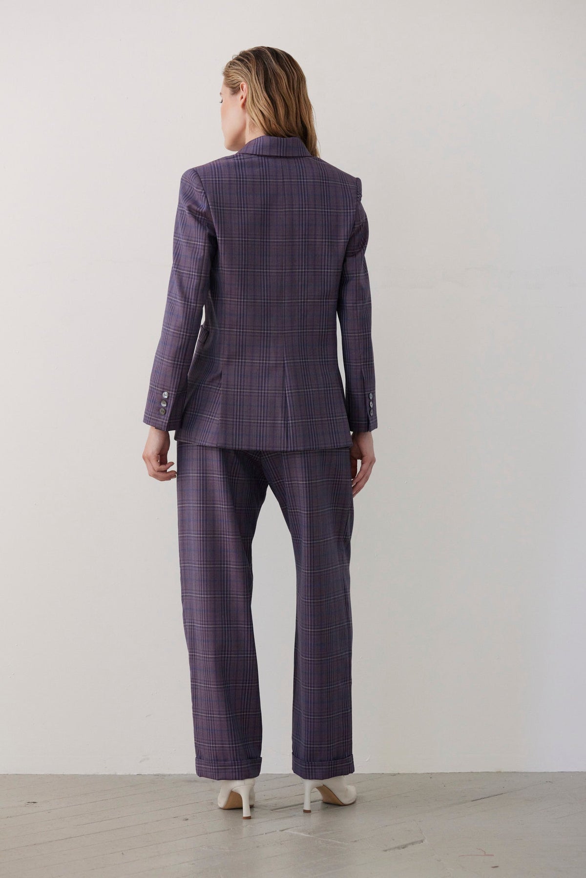 Bianca Peak Lapel Blazer in Tropical Wool Jackets CHRISTINE ALCALAY - 5