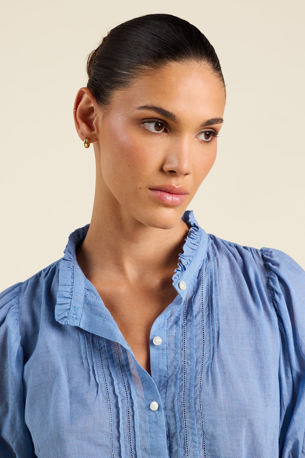 Mira Blouse Brisa Houndstooth Tops Trovata