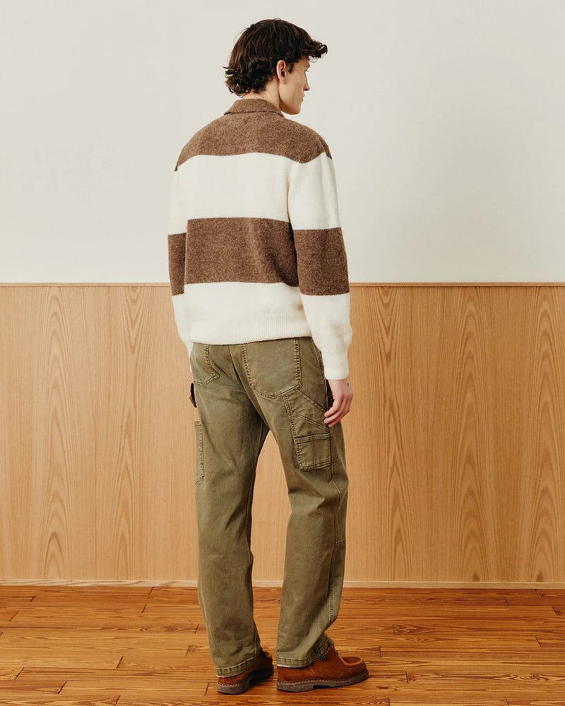 corridor brushed knit rugby on model backside