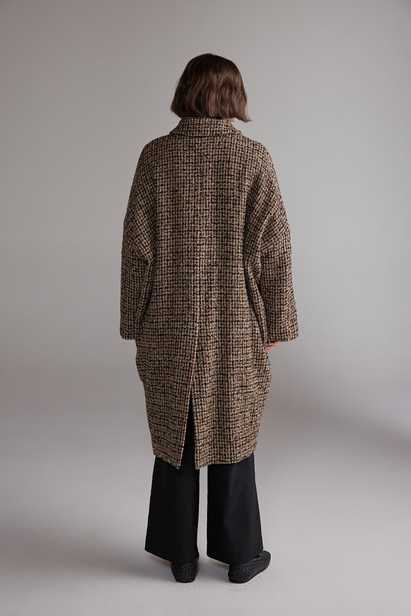 Wool Blend Tweed Coat AMENTE - 5