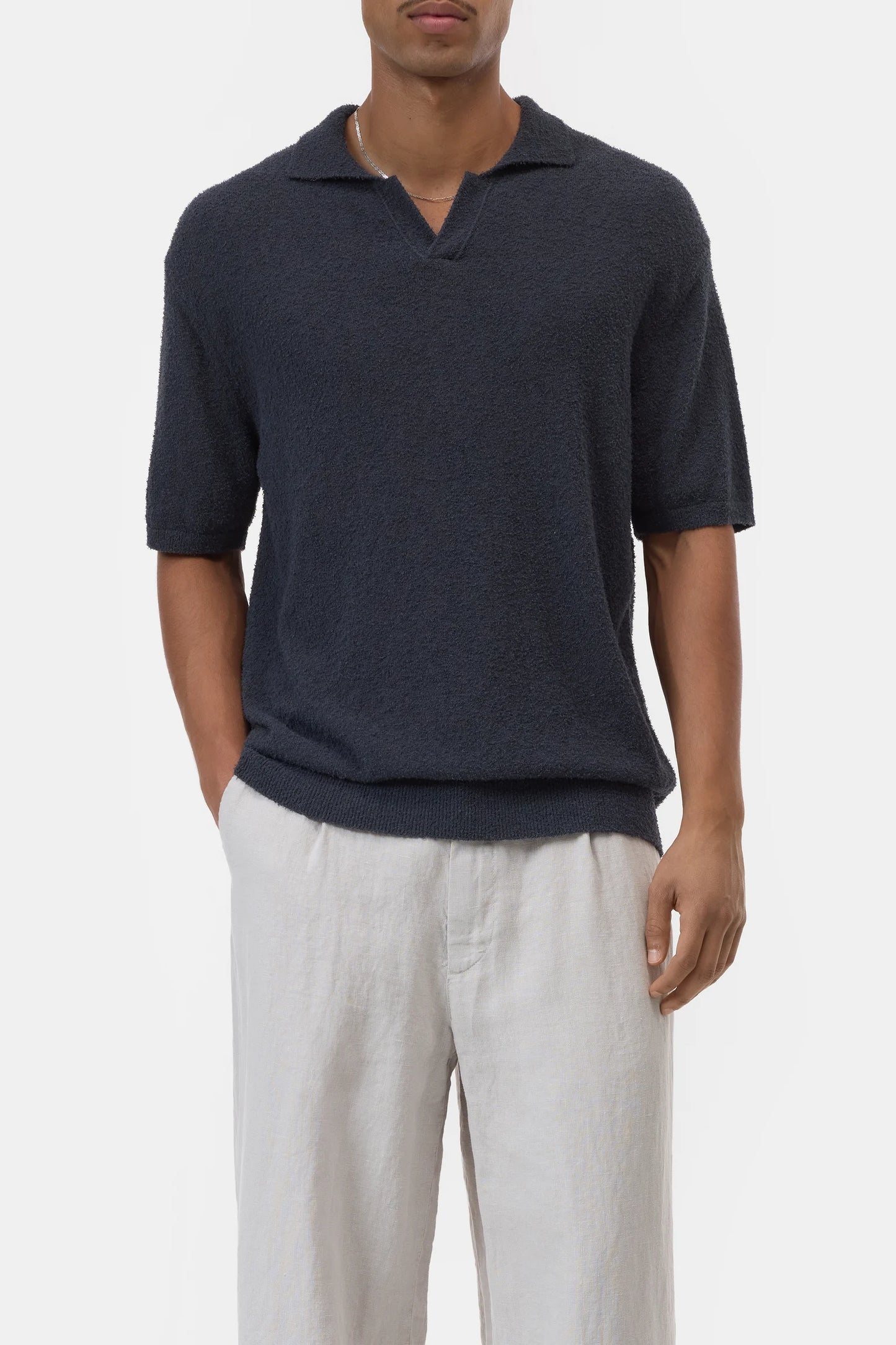 Knit Polo Polos Closed Magma Black S