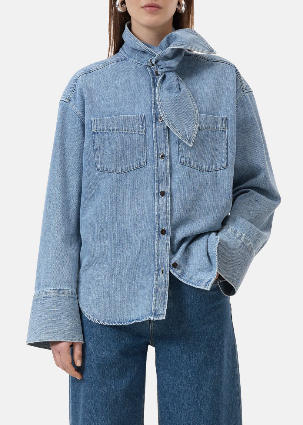 Scarf shirt Closed