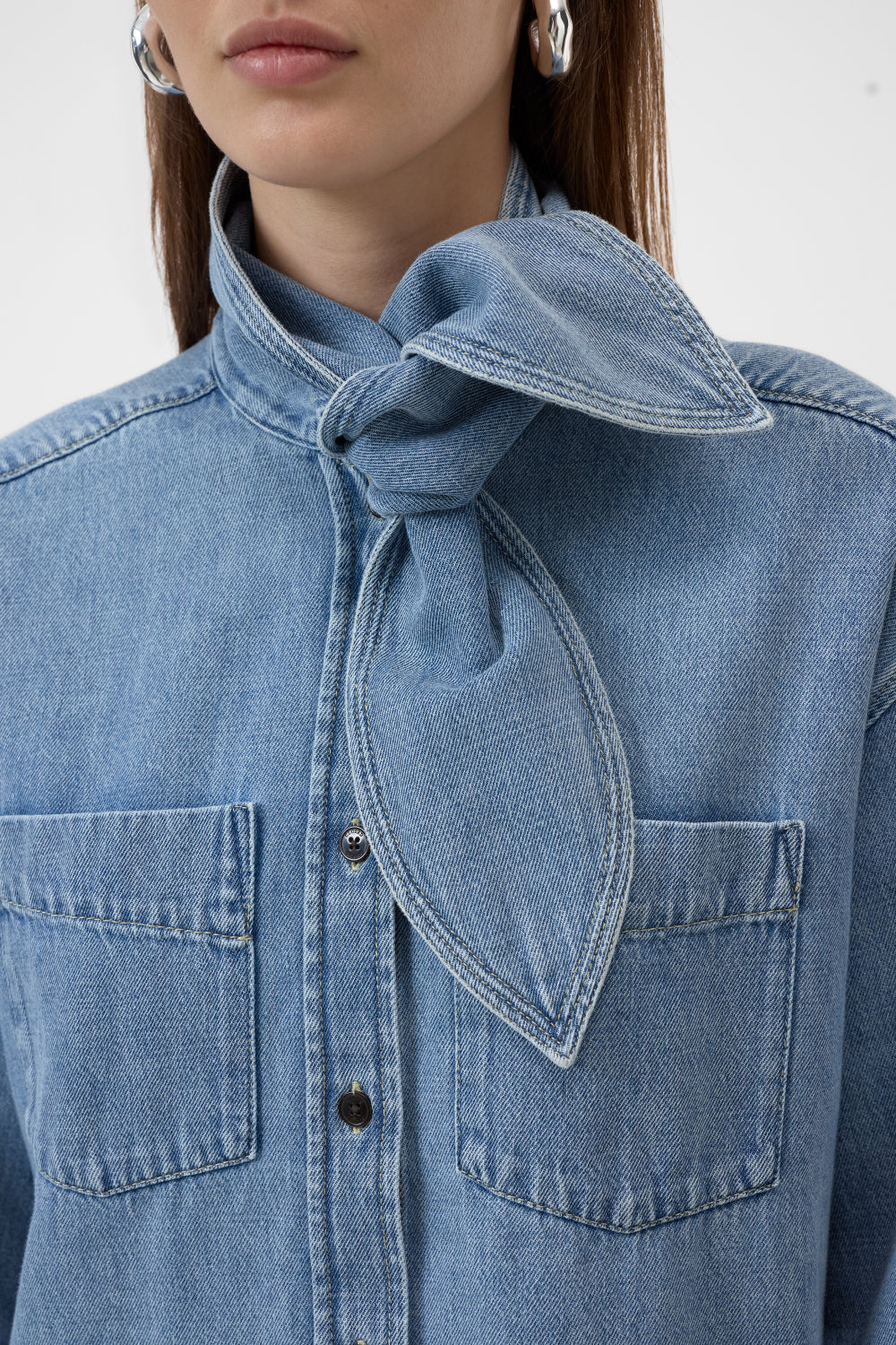Scarf shirt Closed