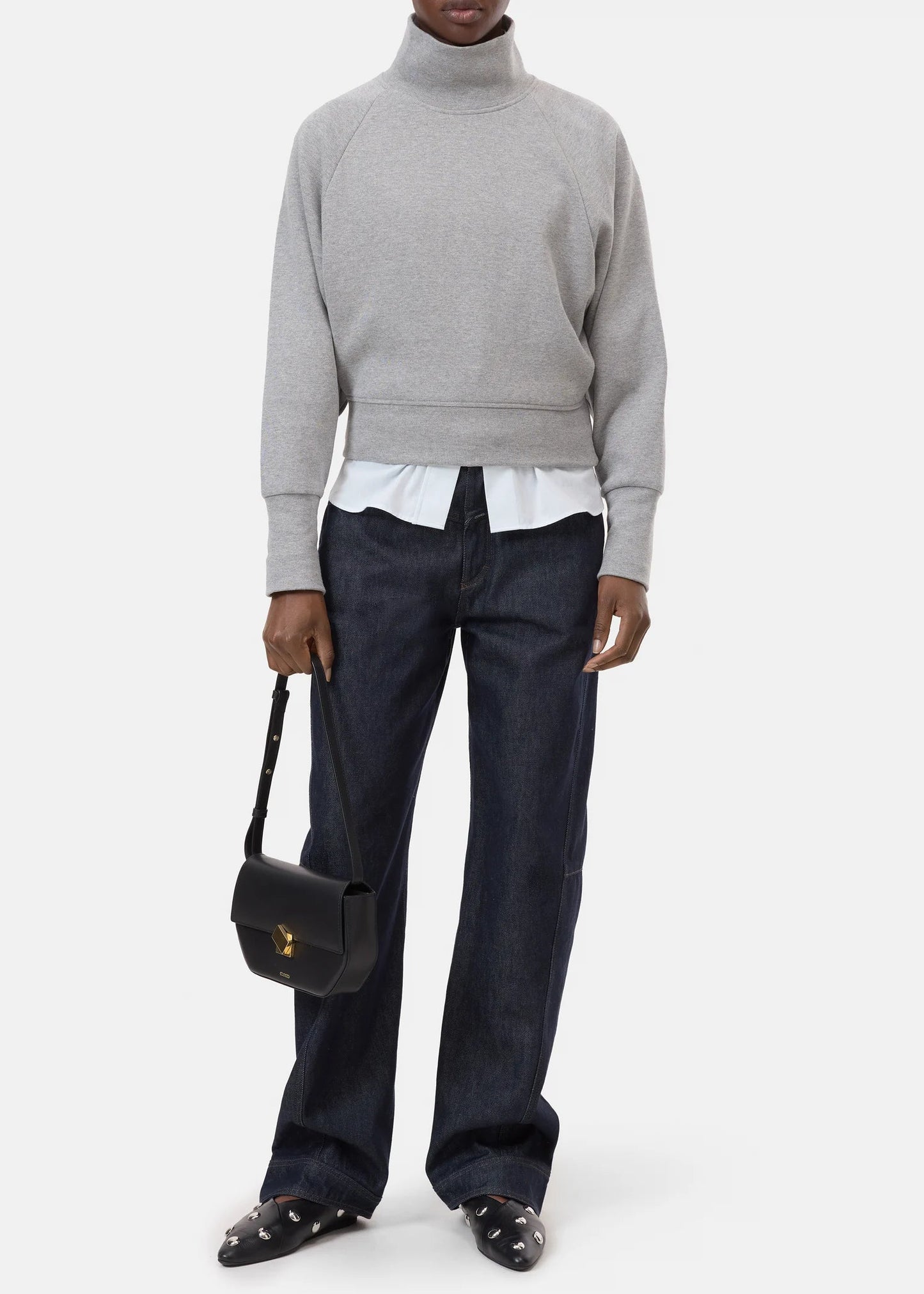 High neck sweatshirt