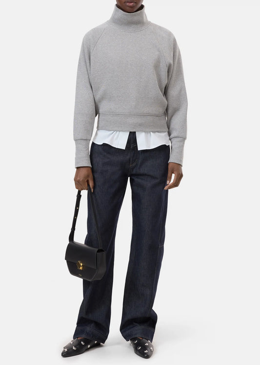 High neck sweatshirt