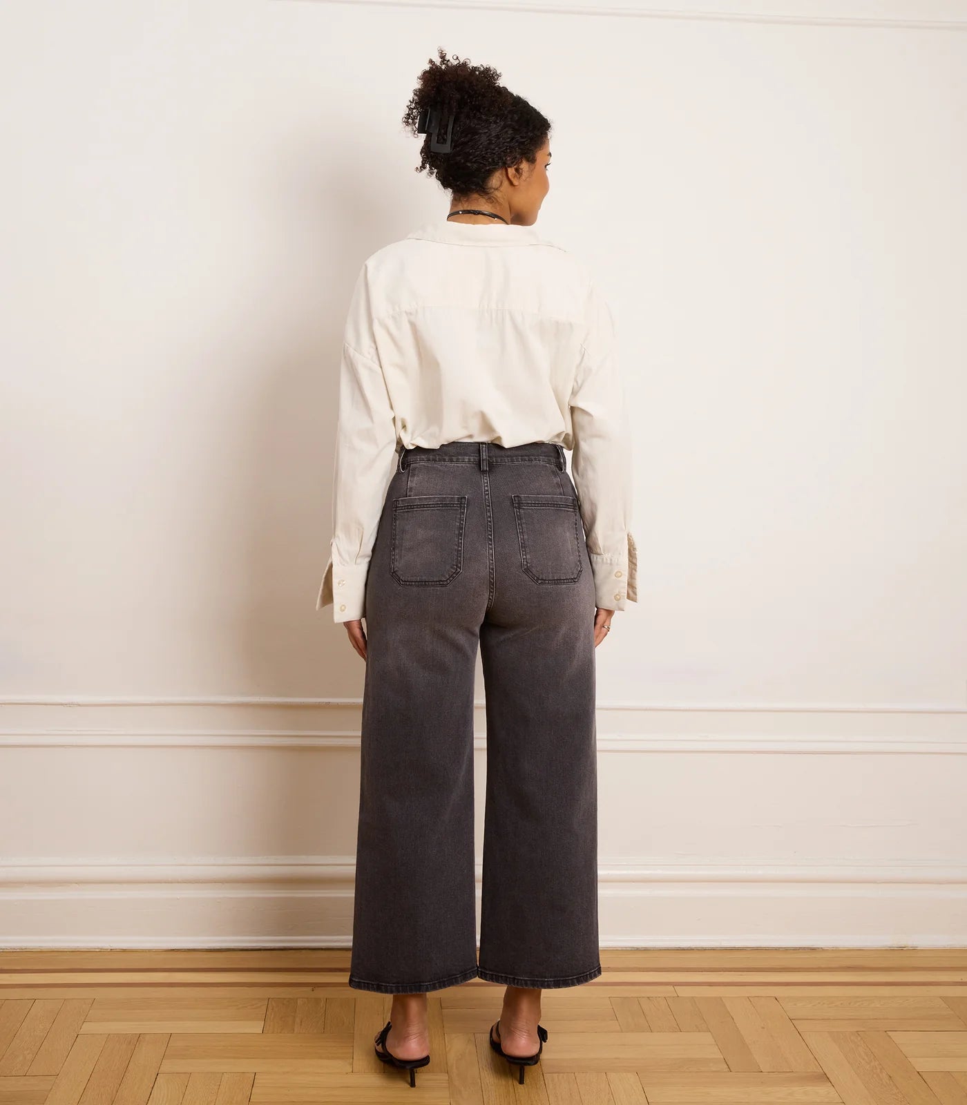 Simone Wide Crop Jeans Pants Loup