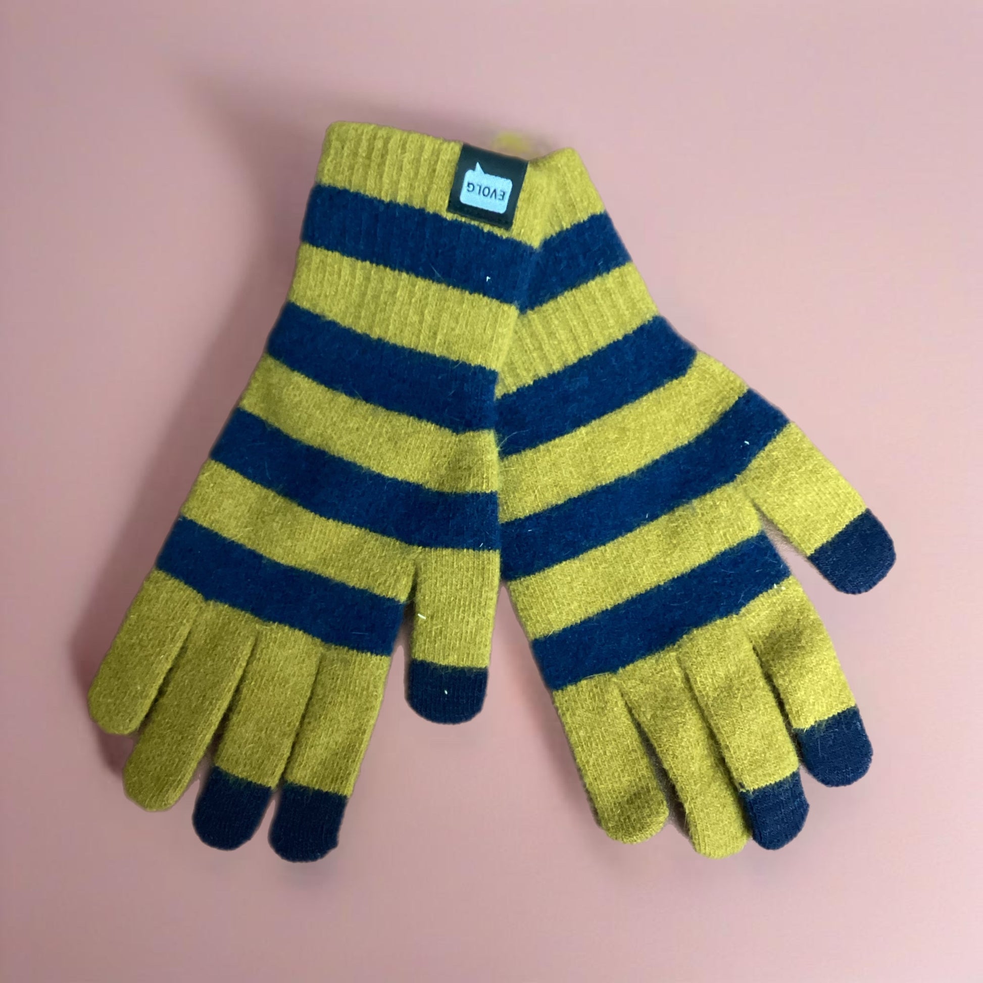 Marsh Knit Gloves Gloves Evolg Mustard x Navy O/S