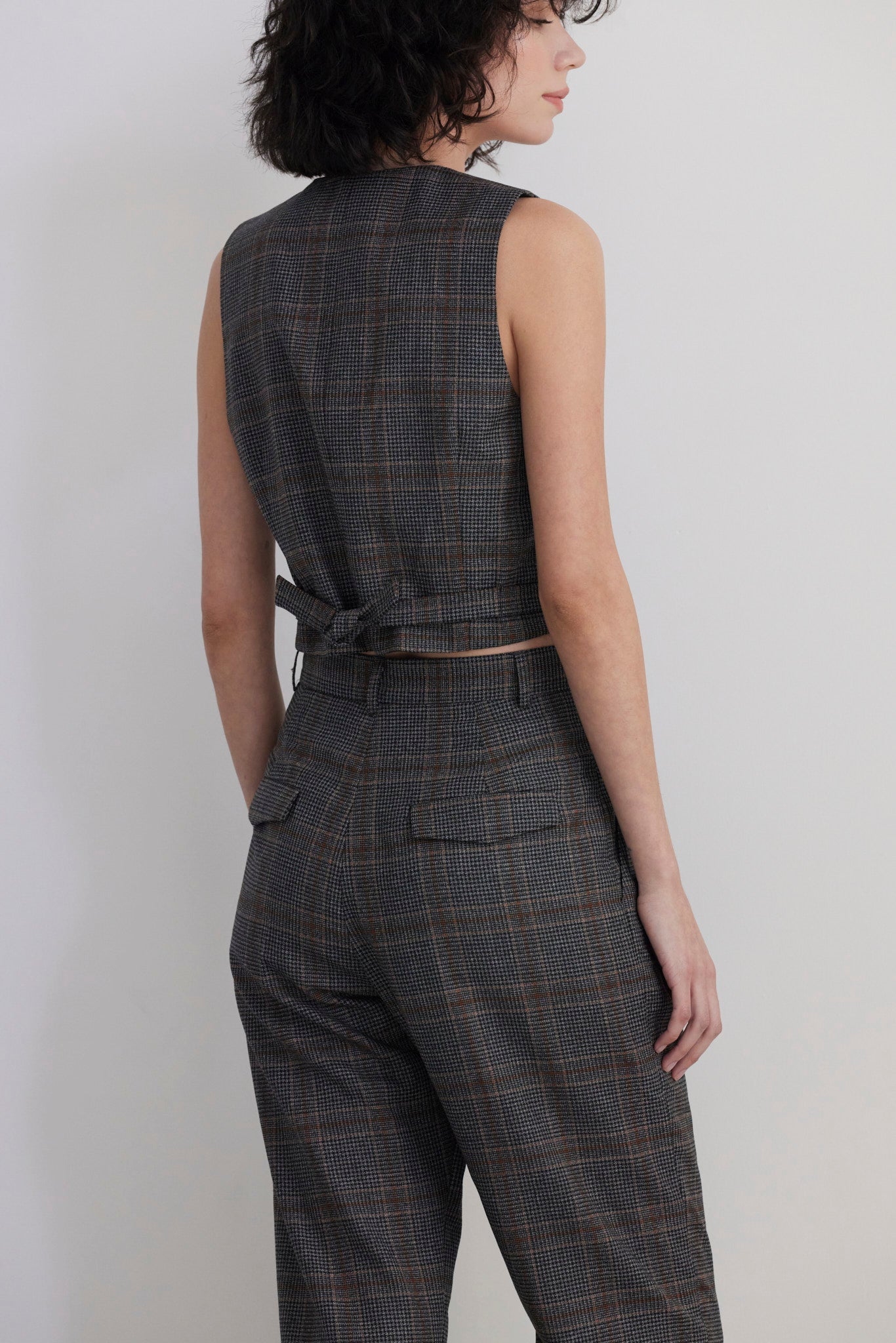 Diane Tailored V Neck Vest in Wool Vests CHRISTINE ALCALAY