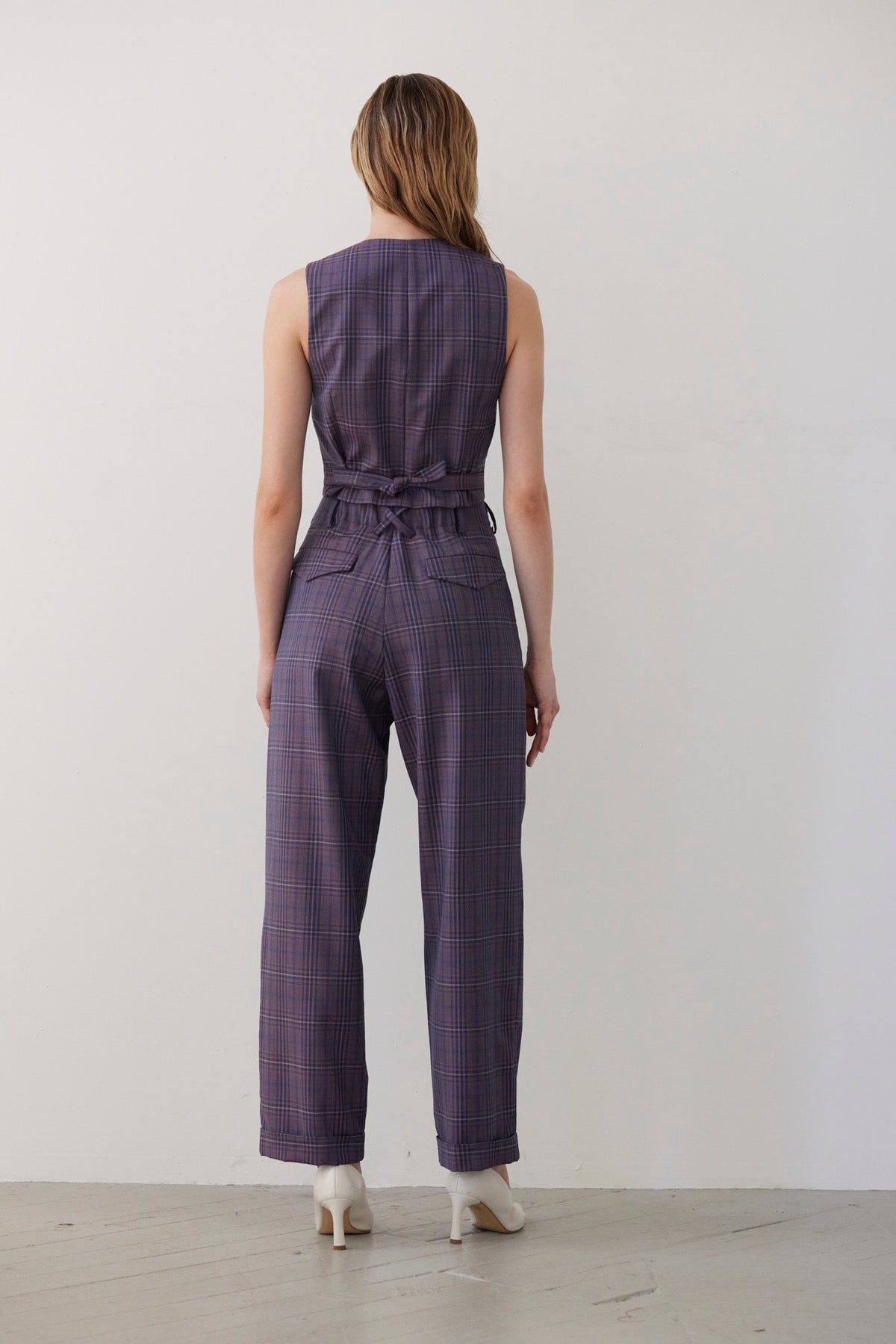 Diane Tailored V Neck Vest in Wool Vests CHRISTINE ALCALAY - 4