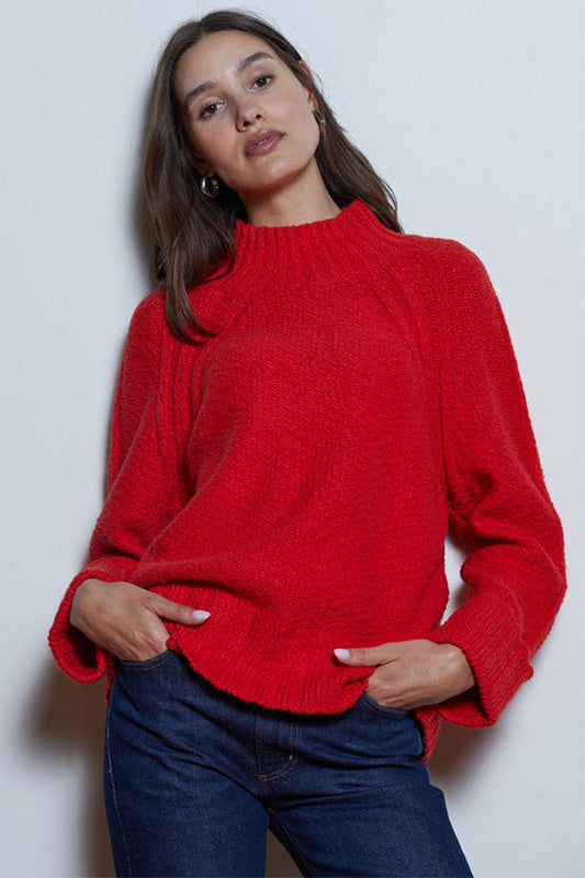 Raglan Crew W/ Cuffed Bracelet Sleeves Autumn Cashmere