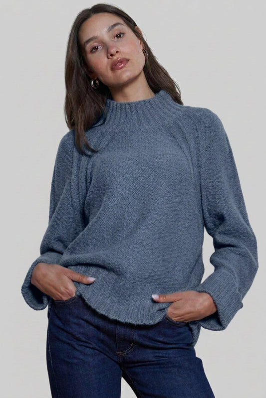 Raglan Crew W/ Cuffed Bracelet Sleeves