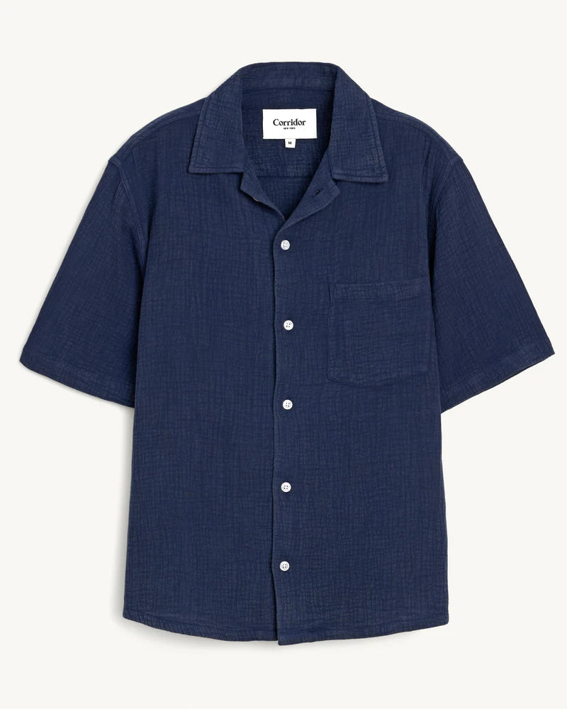 Double Cloth Shirt Shirts Corridor Navy S