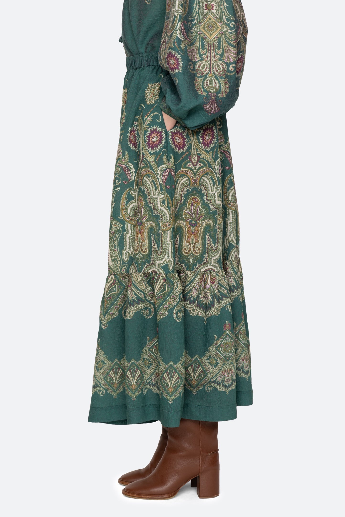 Hyacinth Print Midi Skirt Skirts SEA NEW YORK
