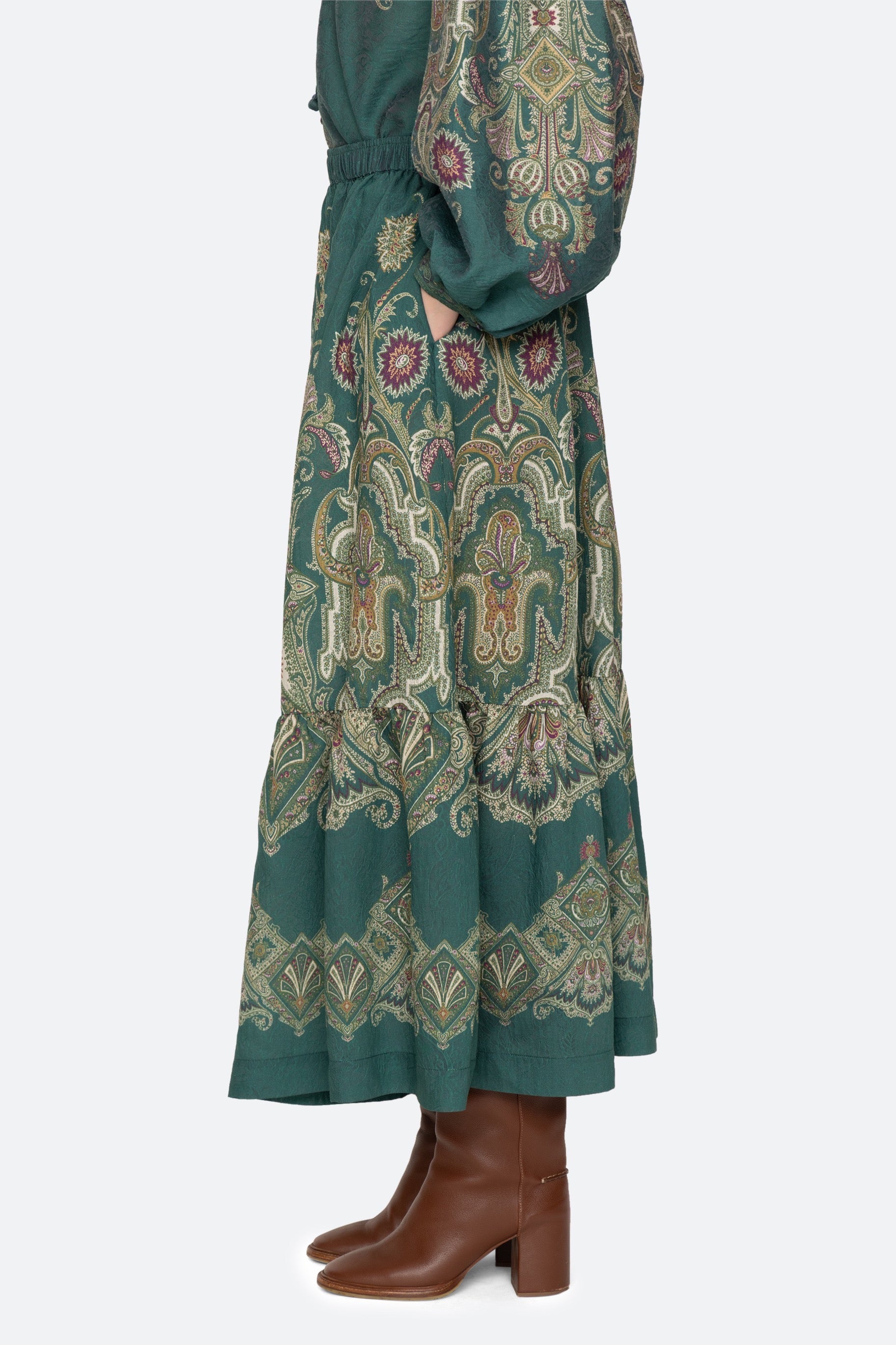 Hyacinth Print Midi Skirt Skirts SEA NEW YORK