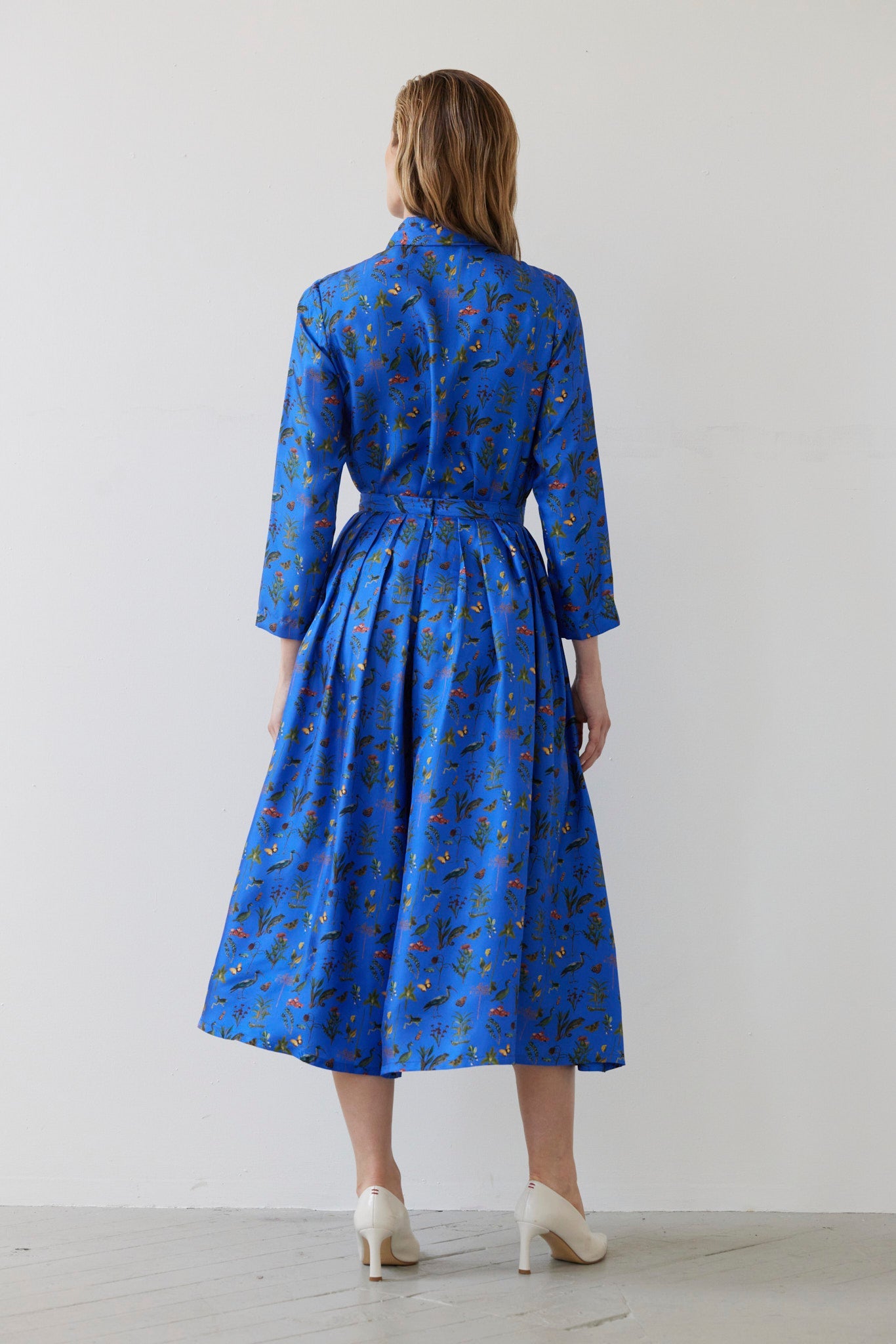 SAMPLE FW26 - Duyen Pant in Audubon Silk - Electric Blue Audubon Samples CHRISTINE ALCALAY