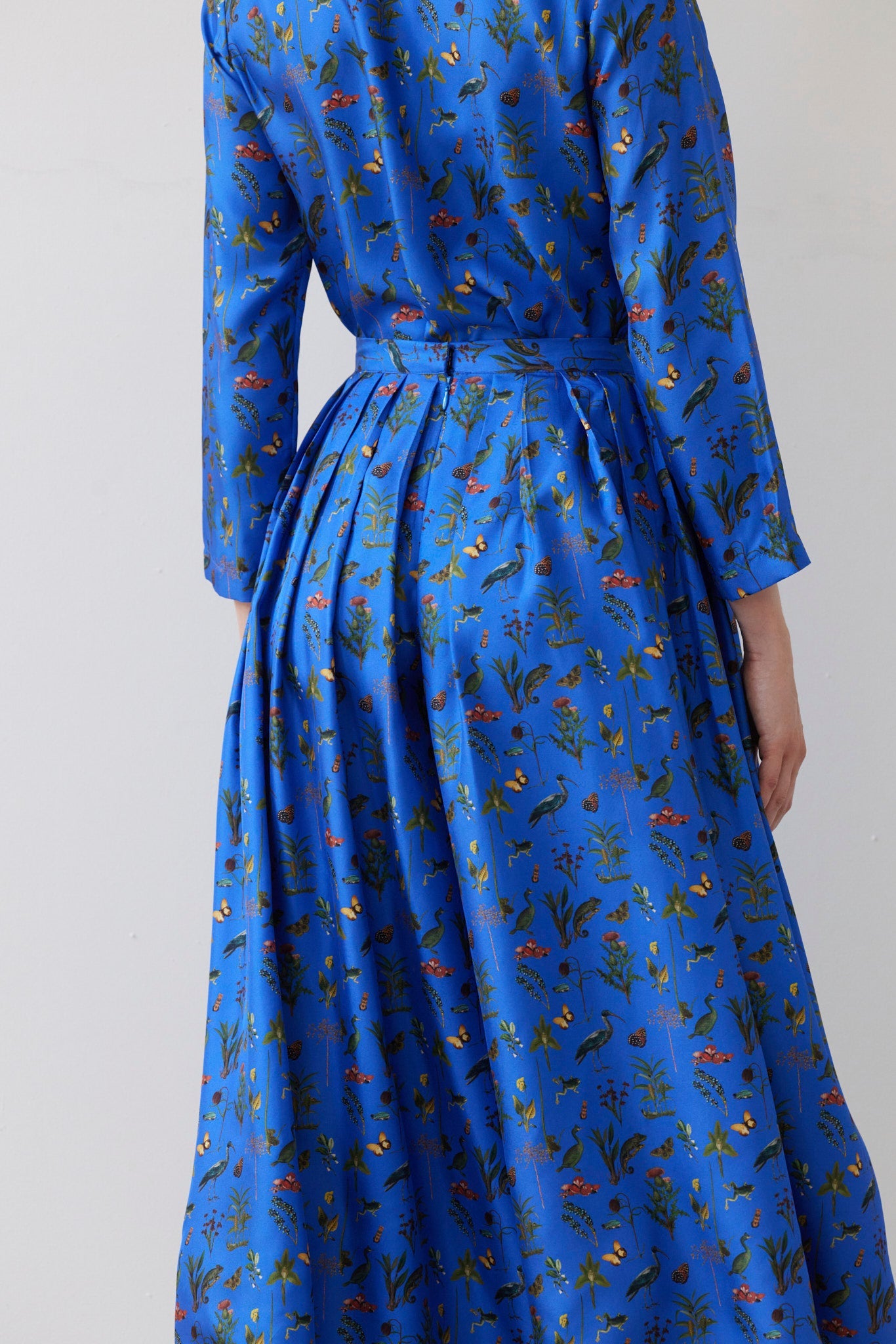 SAMPLE FW26 - Duyen Pant in Audubon Silk - Electric Blue Audubon Samples CHRISTINE ALCALAY