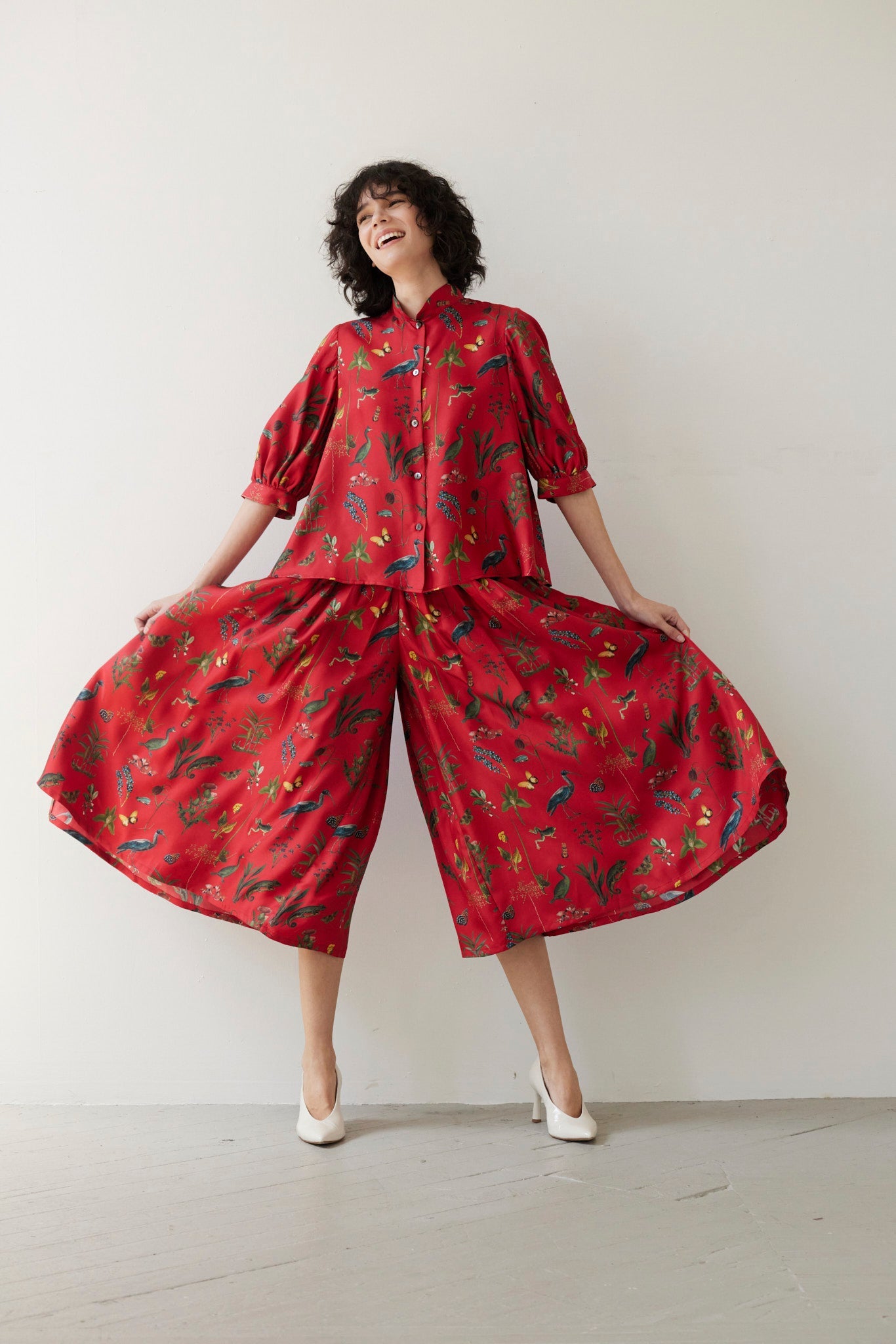 Duyen Pant in Audubon Silk Pants CHRISTINE ALCALAY