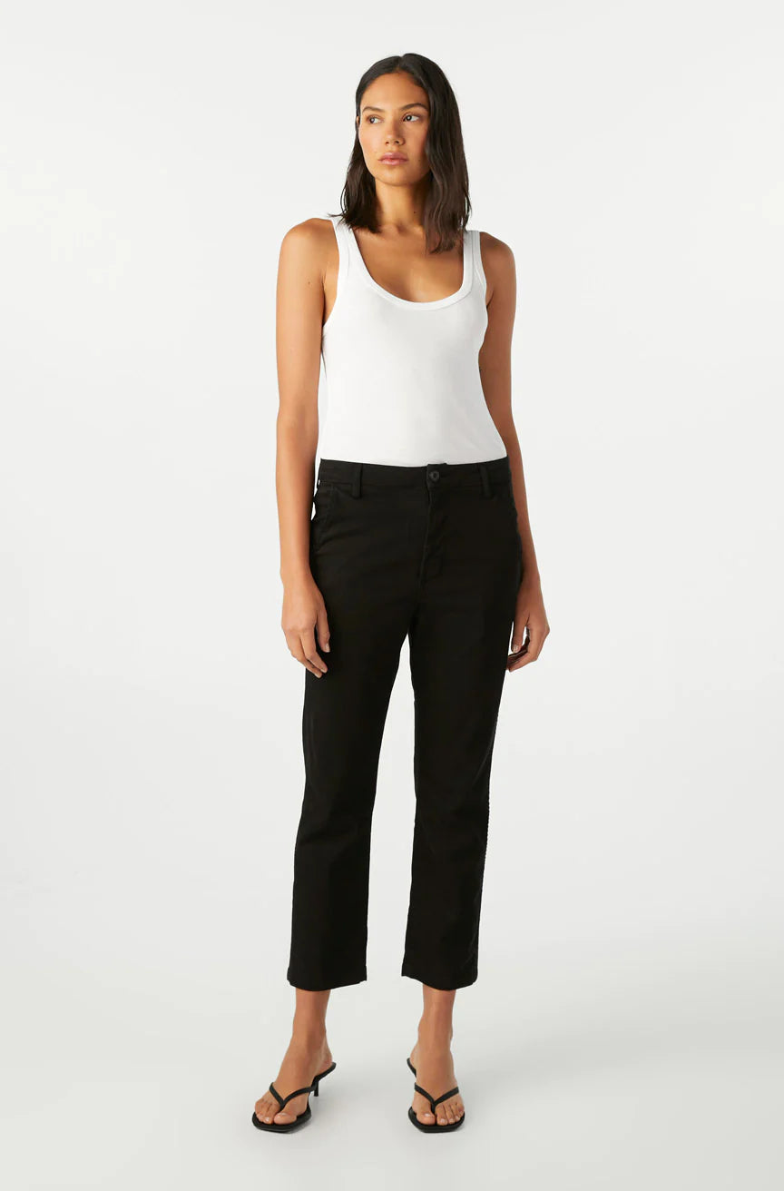 Relaxed Crop Straight Easy Trouser  AMO Black 25 