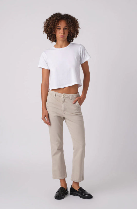 Relaxed Crop Straight Easy Trouser  AMO   