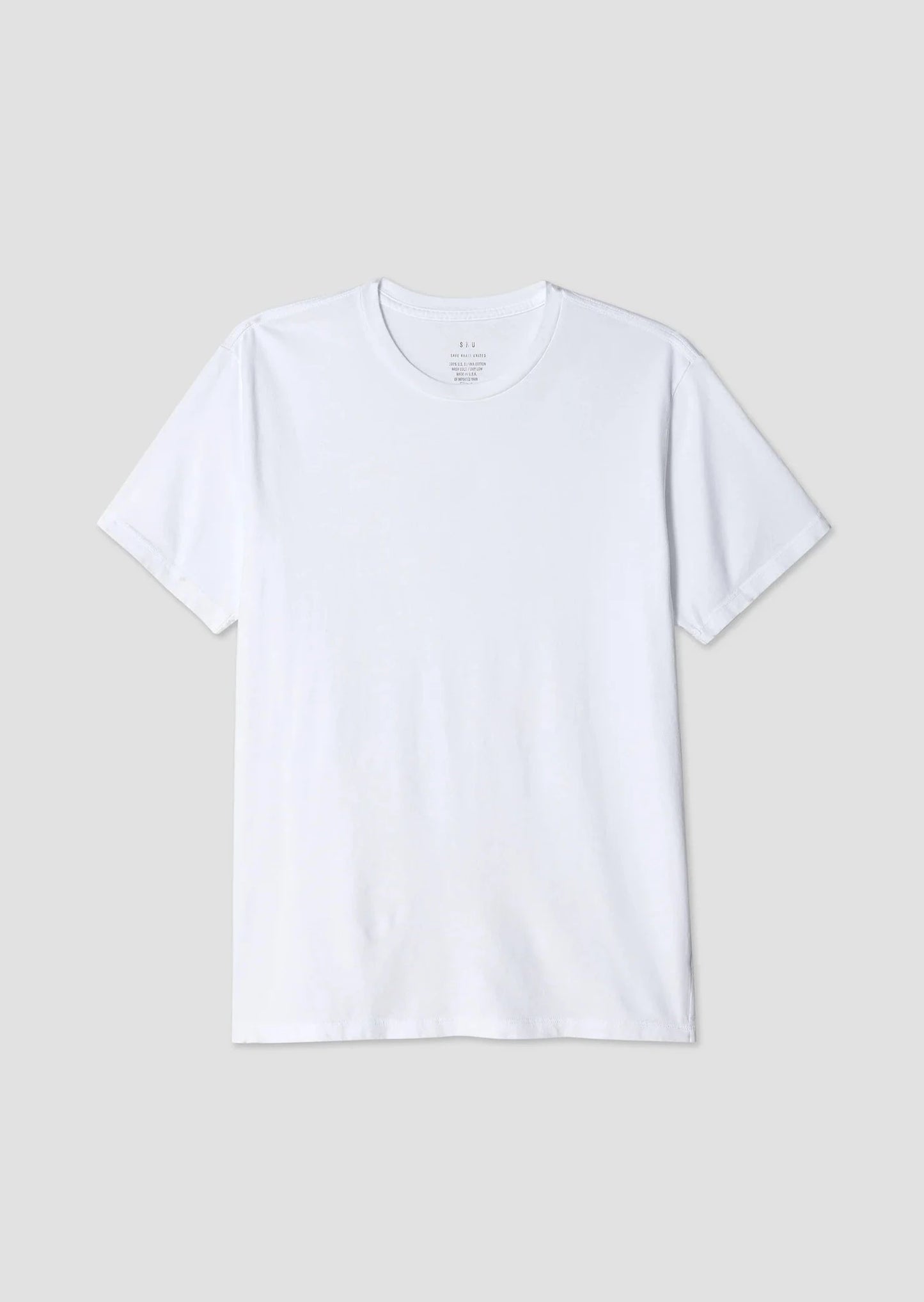 S/S Supima Cotton Jersey Crew Tee T Shirt Save Khaki United White S 