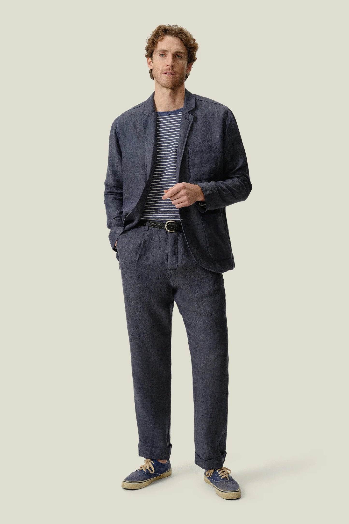 Alta Blazer Indigo Twill Jackets Alex Crane