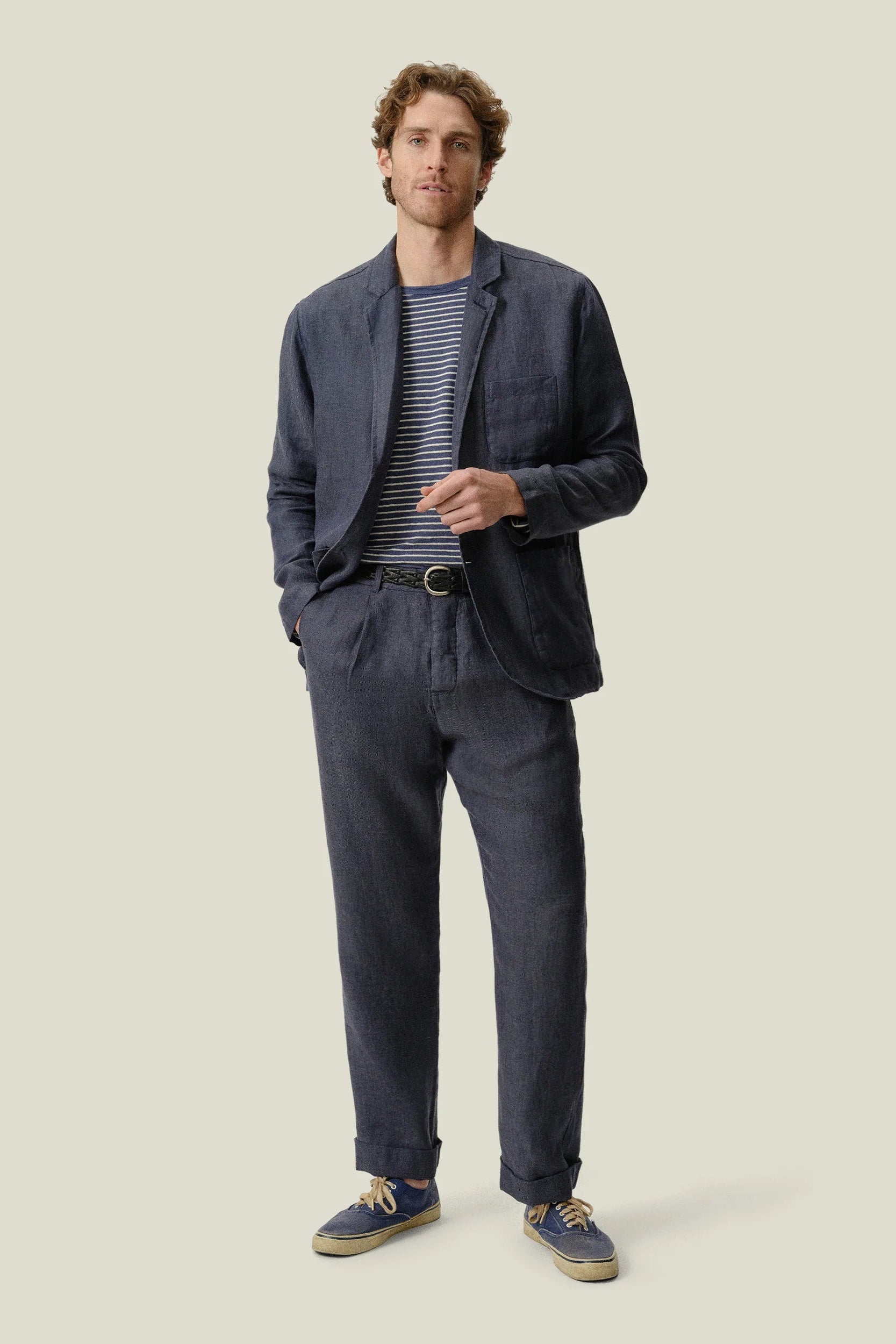 Alta Blazer Indigo Twill Jackets Alex Crane