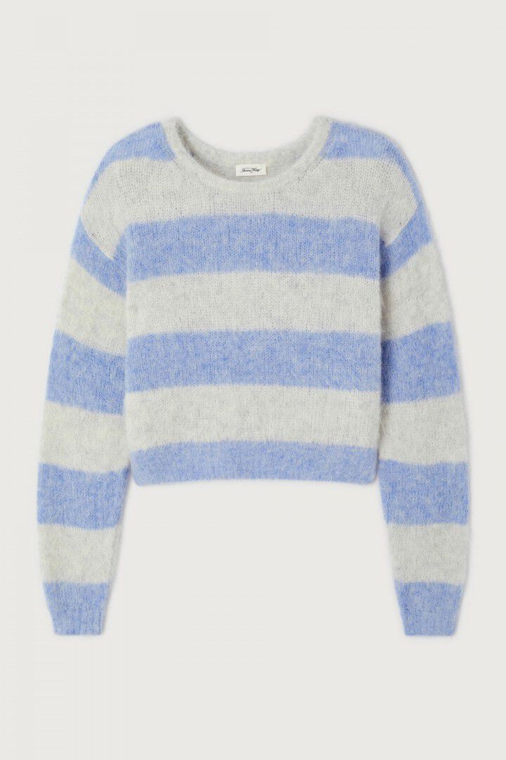 Pull Over Sweater AMERICAN VINTAGE Rayures Givre S - 3