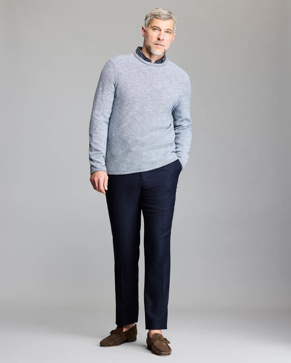 Tuck Stripe Crewneck Sweater Sweaters Billy Reid