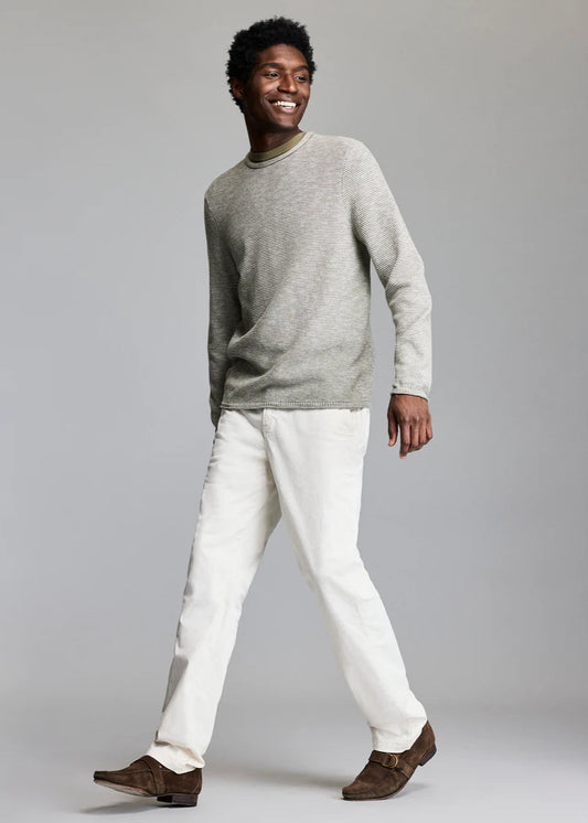 Tuck Stripe Crewneck Sweater