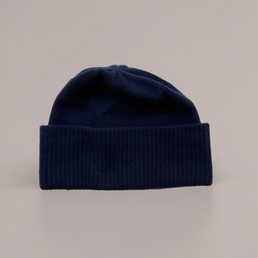 Wide Cuff Beanie-Wide Cuff Beanie-24176HC Hats Portolano Navy O/S 