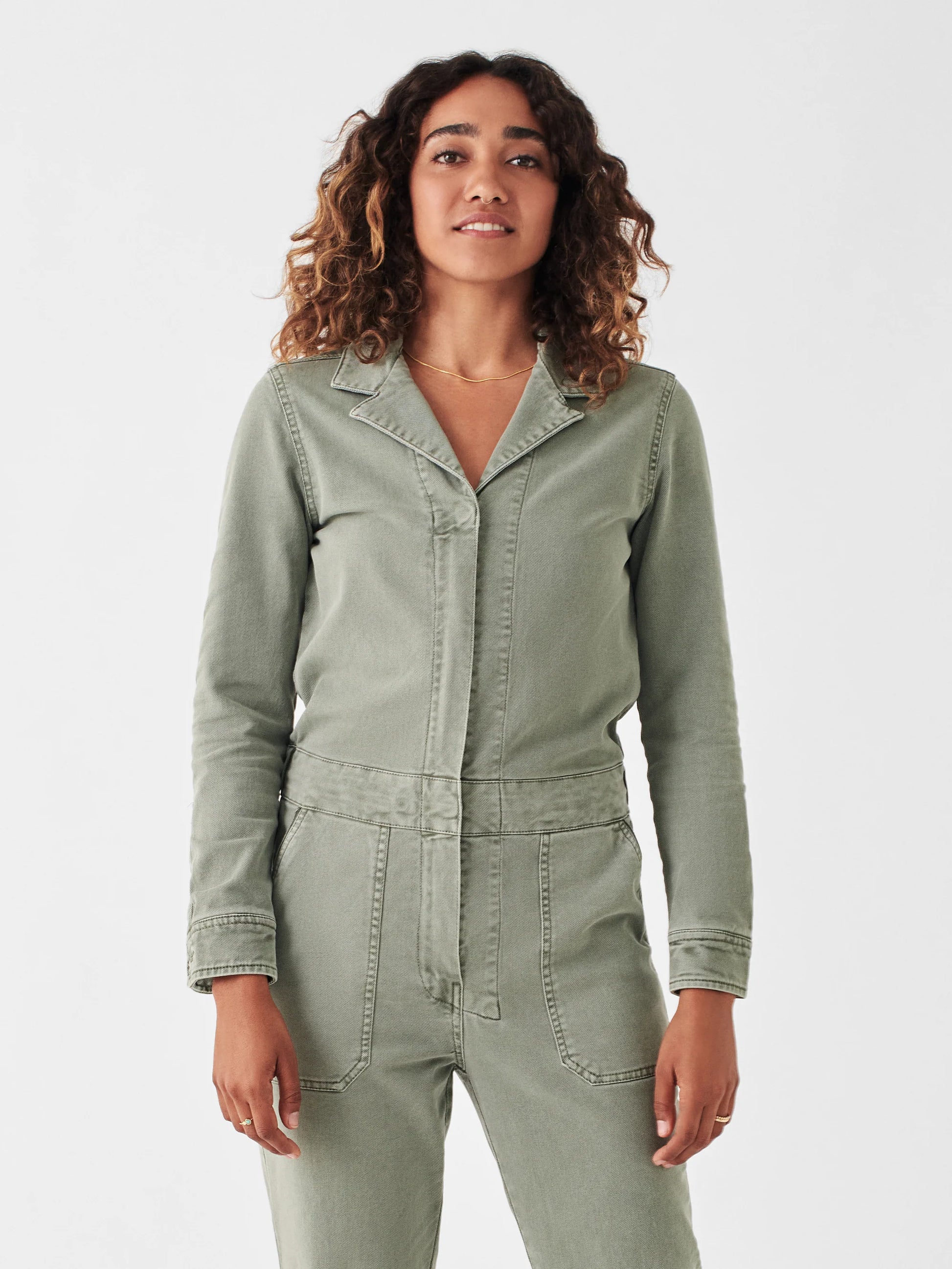 Overland Twill Jumpsuit dresses Faherty Women   