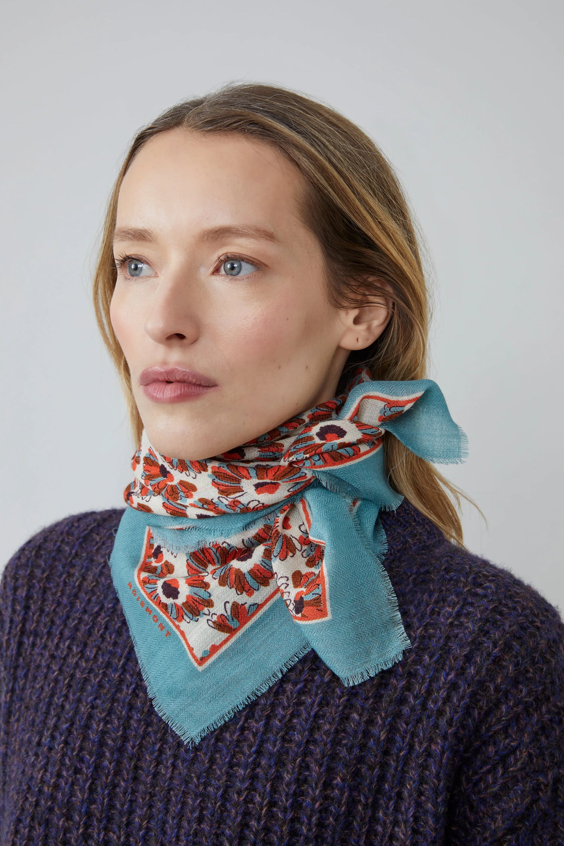 Scarf N°794 Scarves Moismont London Blue O/S