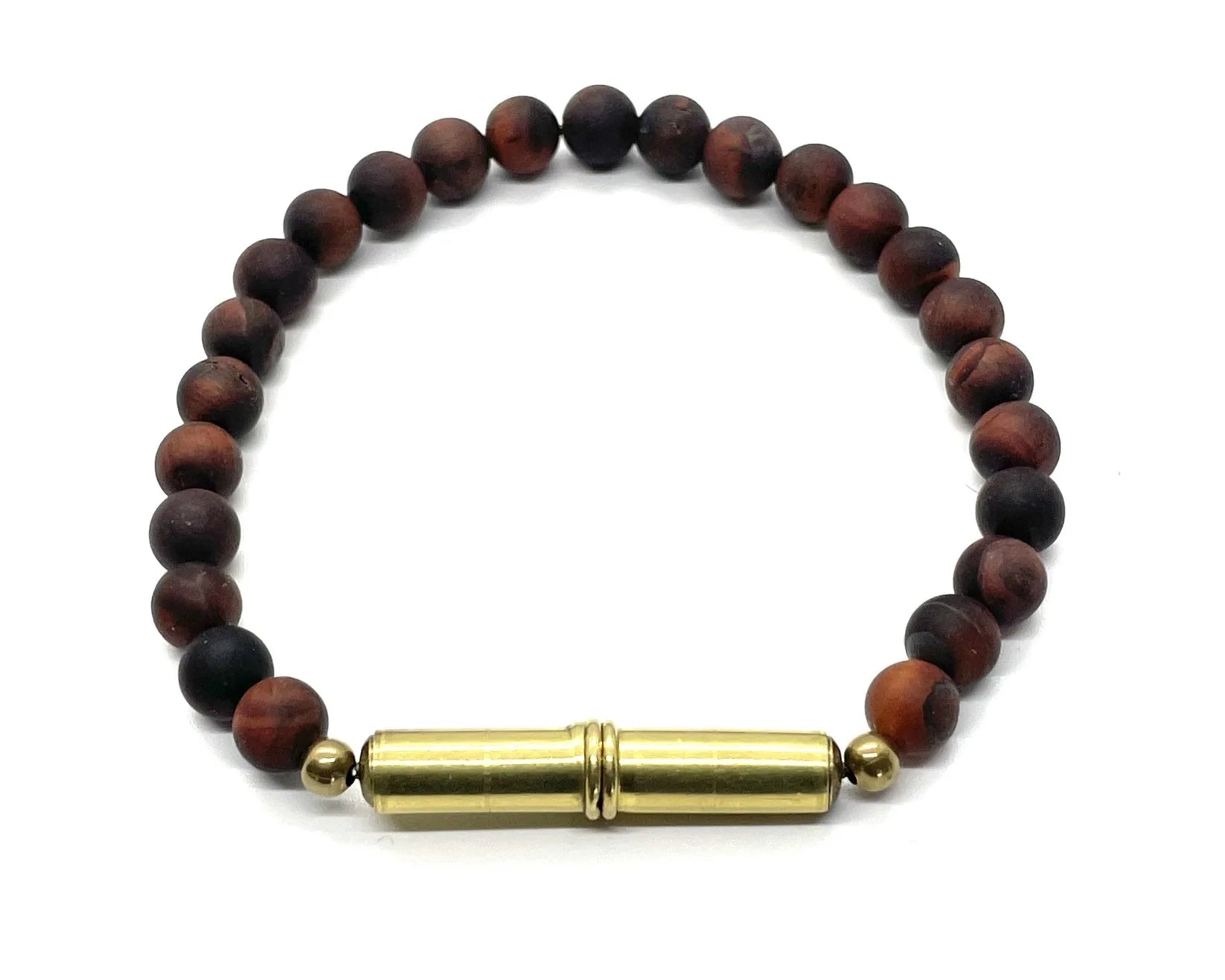 Flint Beaded Single Bracelet Jewelry Tres Cuervos Large Red Jasper