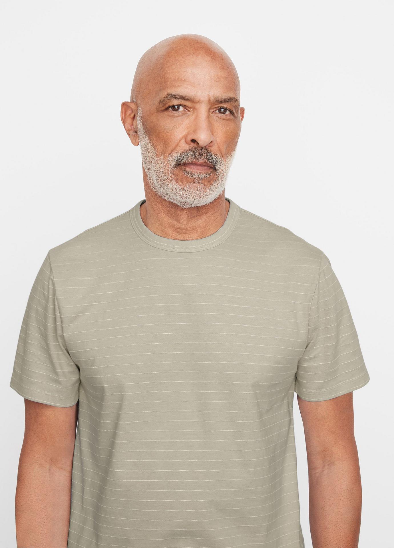 Garment Dyed Fleck Stripe Tee T-Shirts Vince Men Washed Pale Thyme S 
