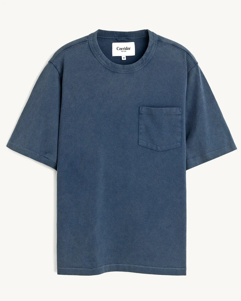 garment dye tee with pocket