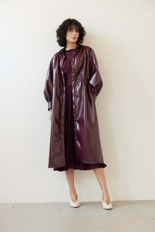 Georgia Dress in Gloss Pleatherette Dresses CHRISTINE ALCALAY