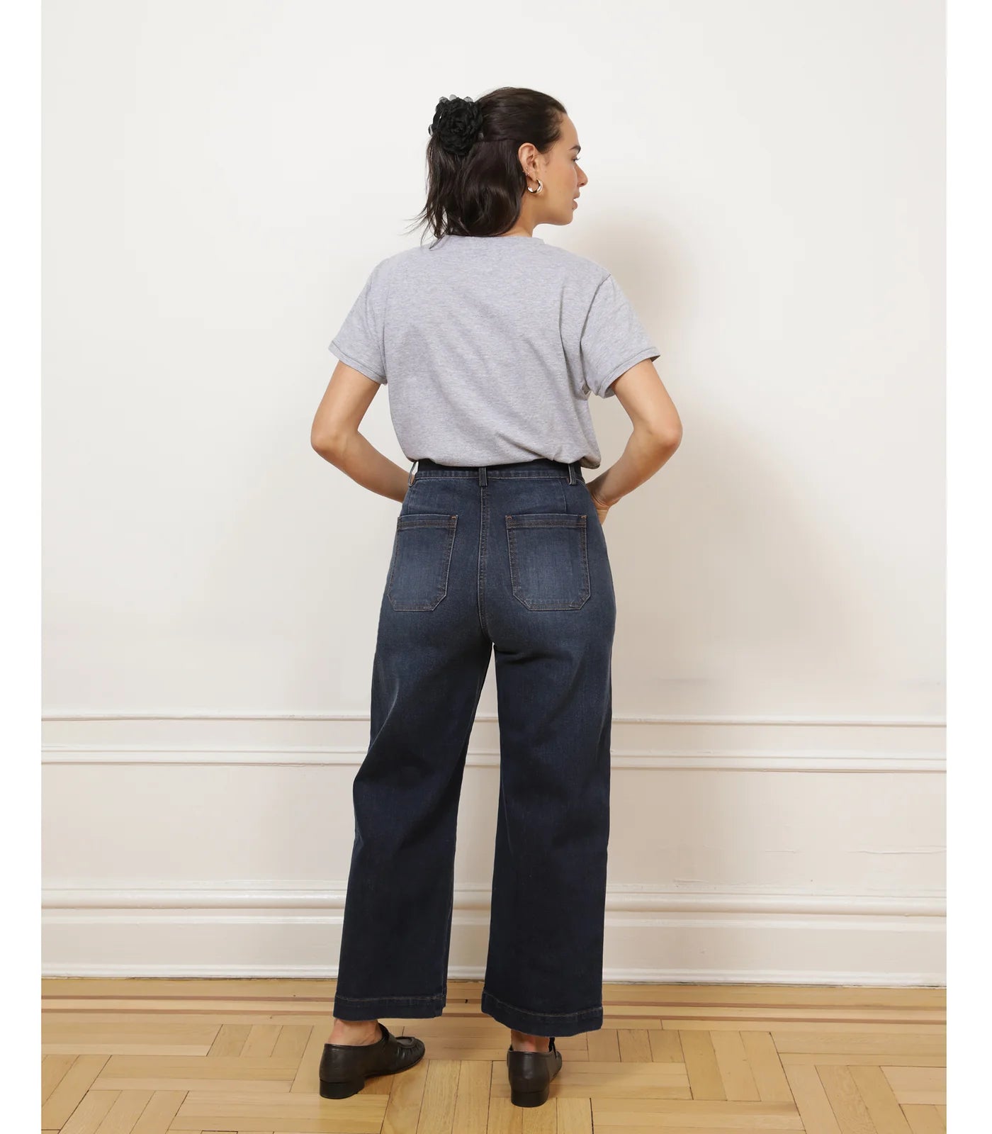 Simone Wide Crop Jeans Pants Loup