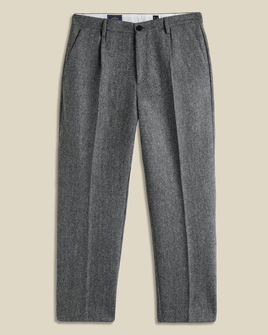 Herringbone Single Pleat Trousers