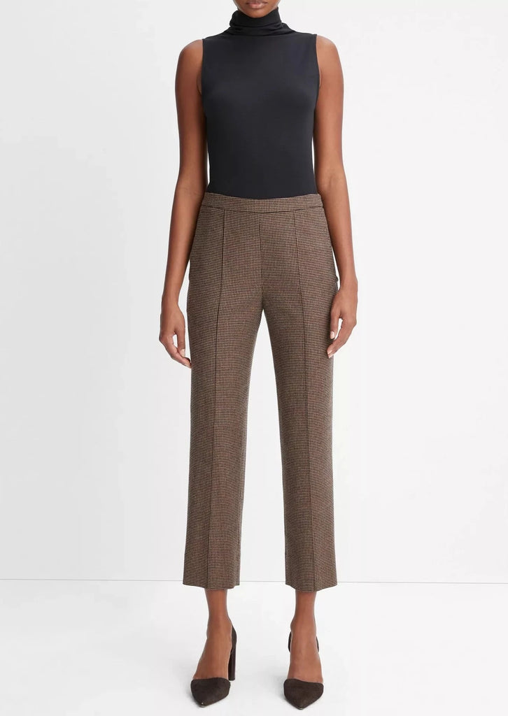 Houndstooth Mid-rise Pull-on Pant