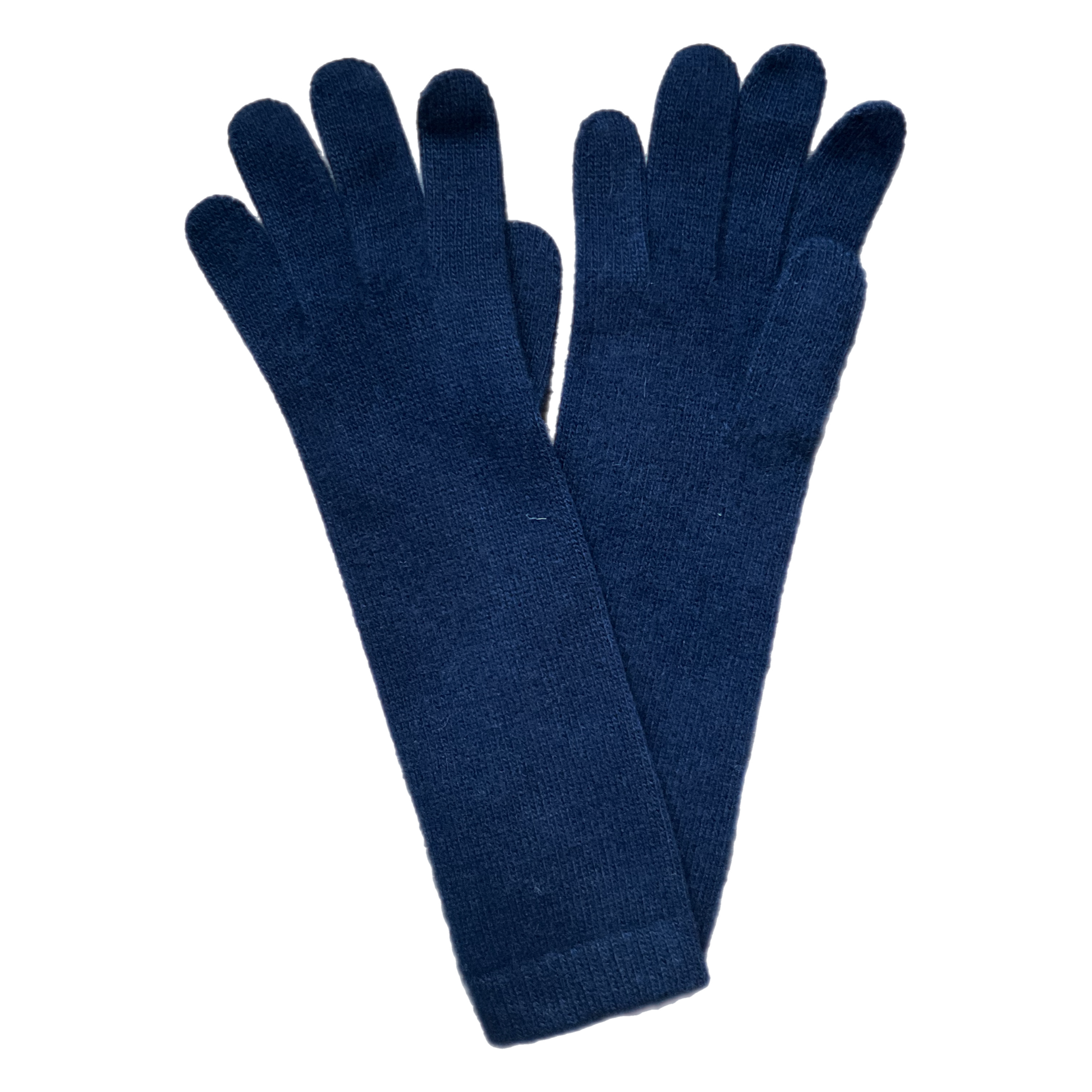 Long Cashmere Gloves Accessories Portolano Navy