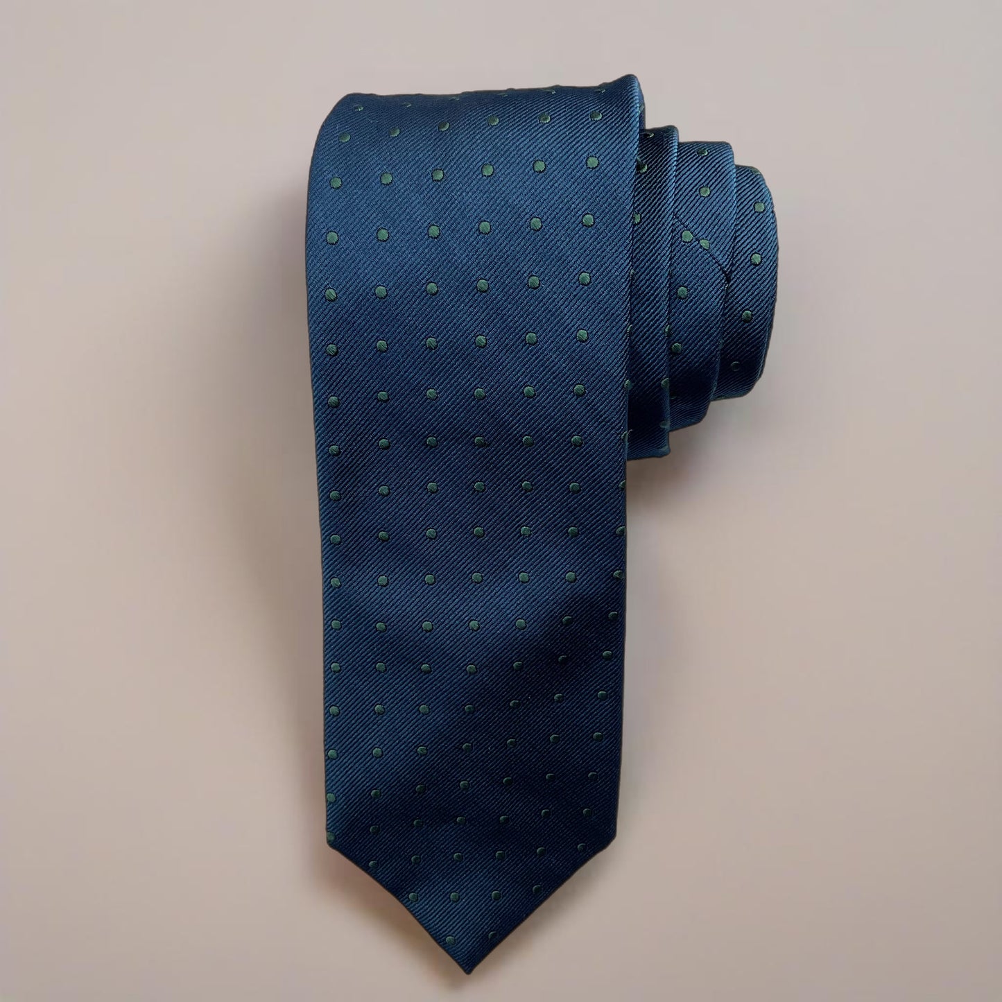 Dot Tie Ties Altea Navy with Green Dot