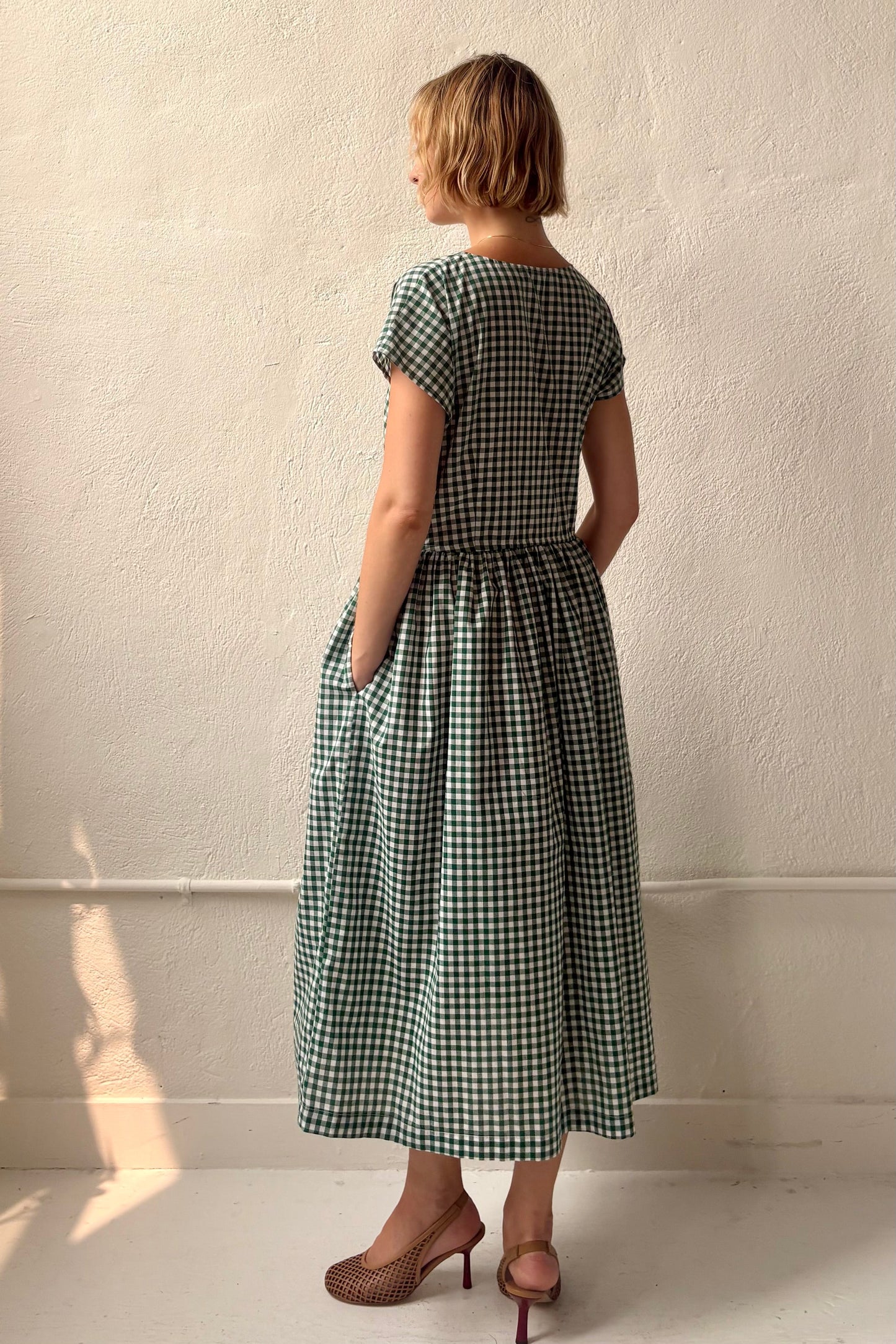 Hannah Dolman Sleeve Dress in Cotton