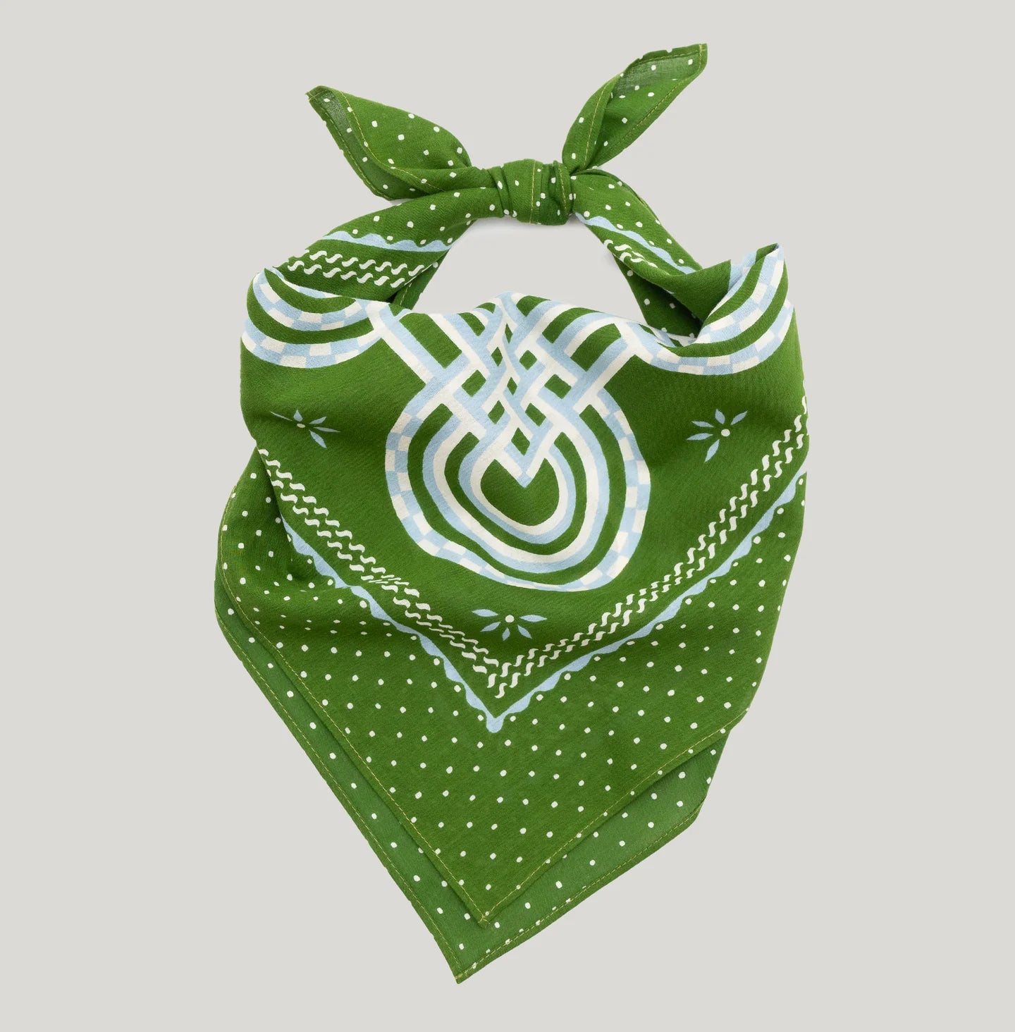 Cotton Love Knot Bandana / Olive Scarves Last Chance Textiles