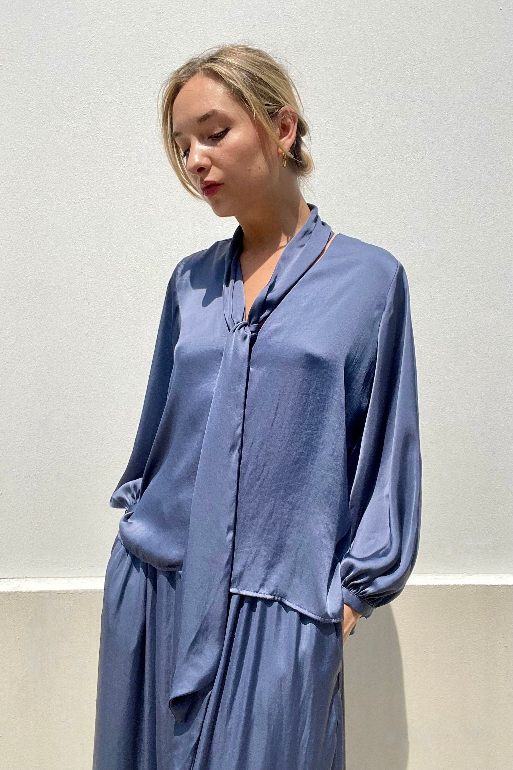 Trish Blouse in Japanese Charmeuse Tops CHRISTINE ALCALAY