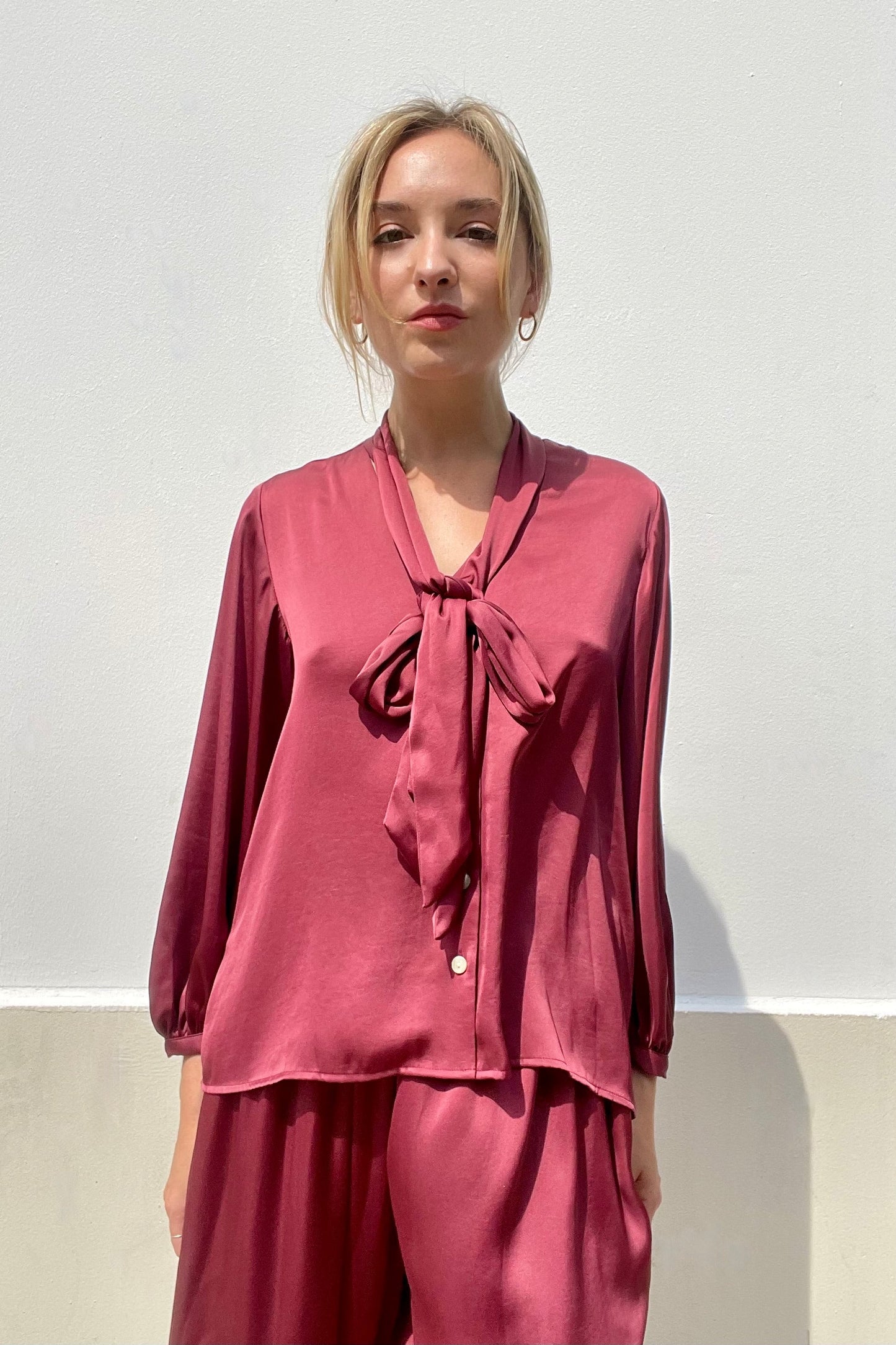 Trish Blouse in Japanese Charmeuse Tops CHRISTINE ALCALAY   