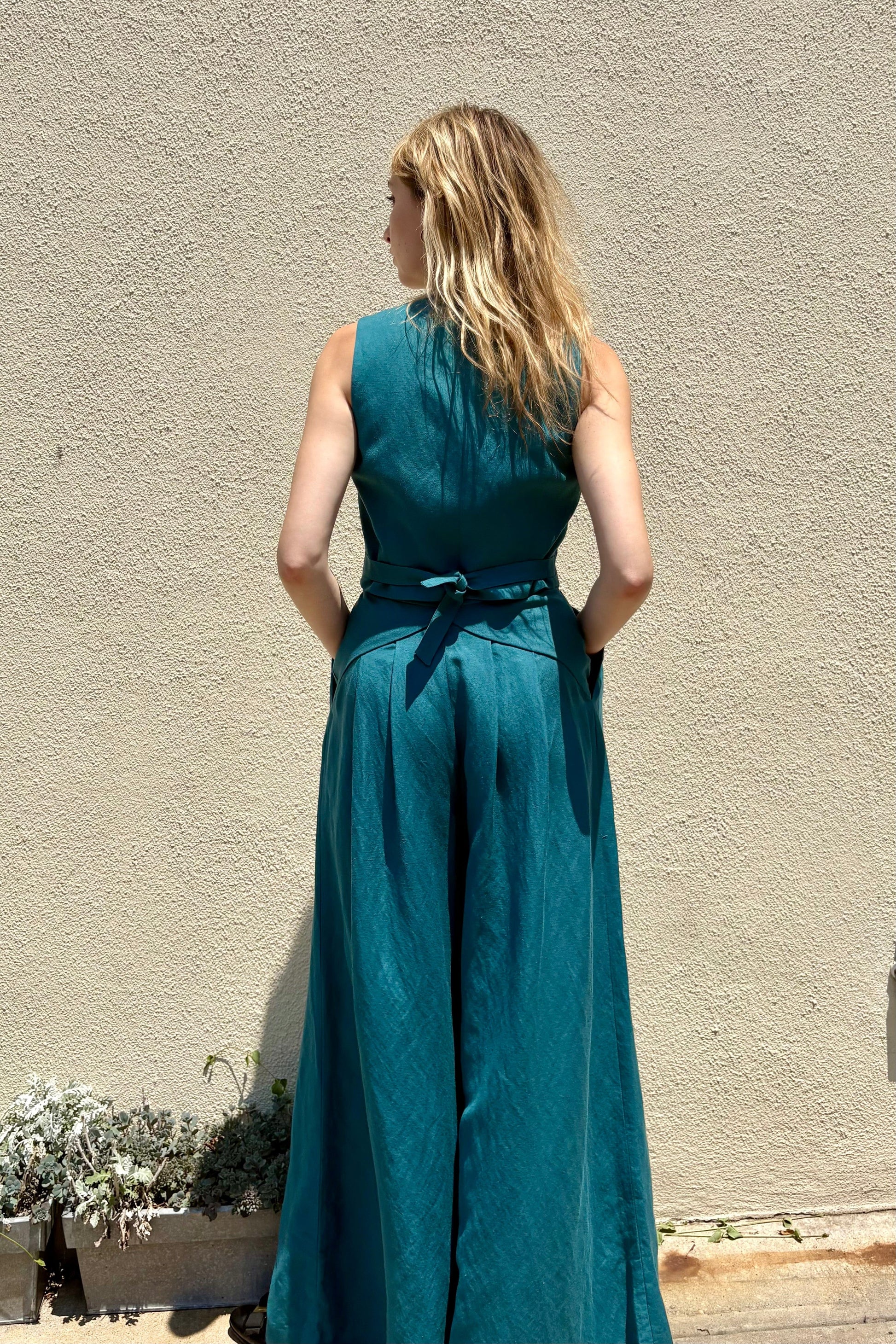 Katherine Pant in Linen Blend Pants CHRISTINE ALCALAY