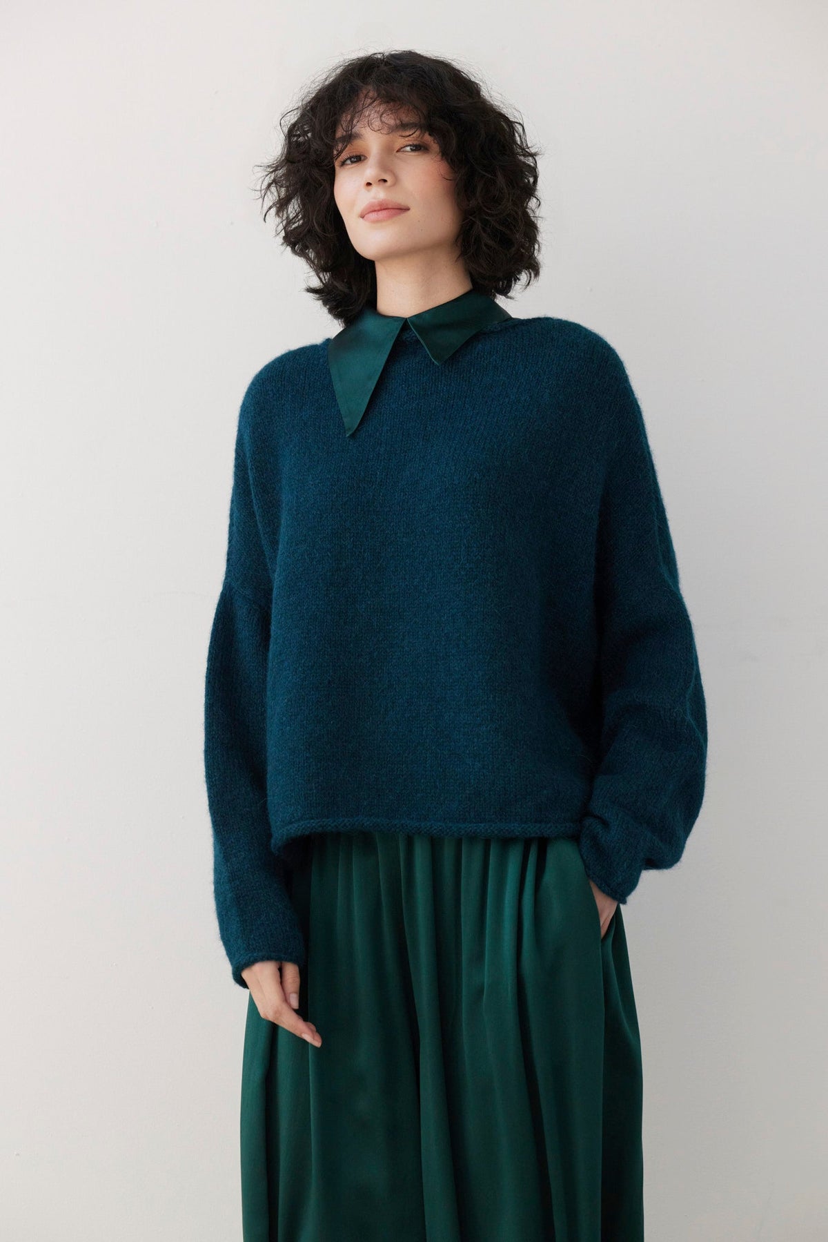 SAMPLE FW26 - Ines Sweater - Deep Teal Samples CHRISTINE ALCALAY - 3