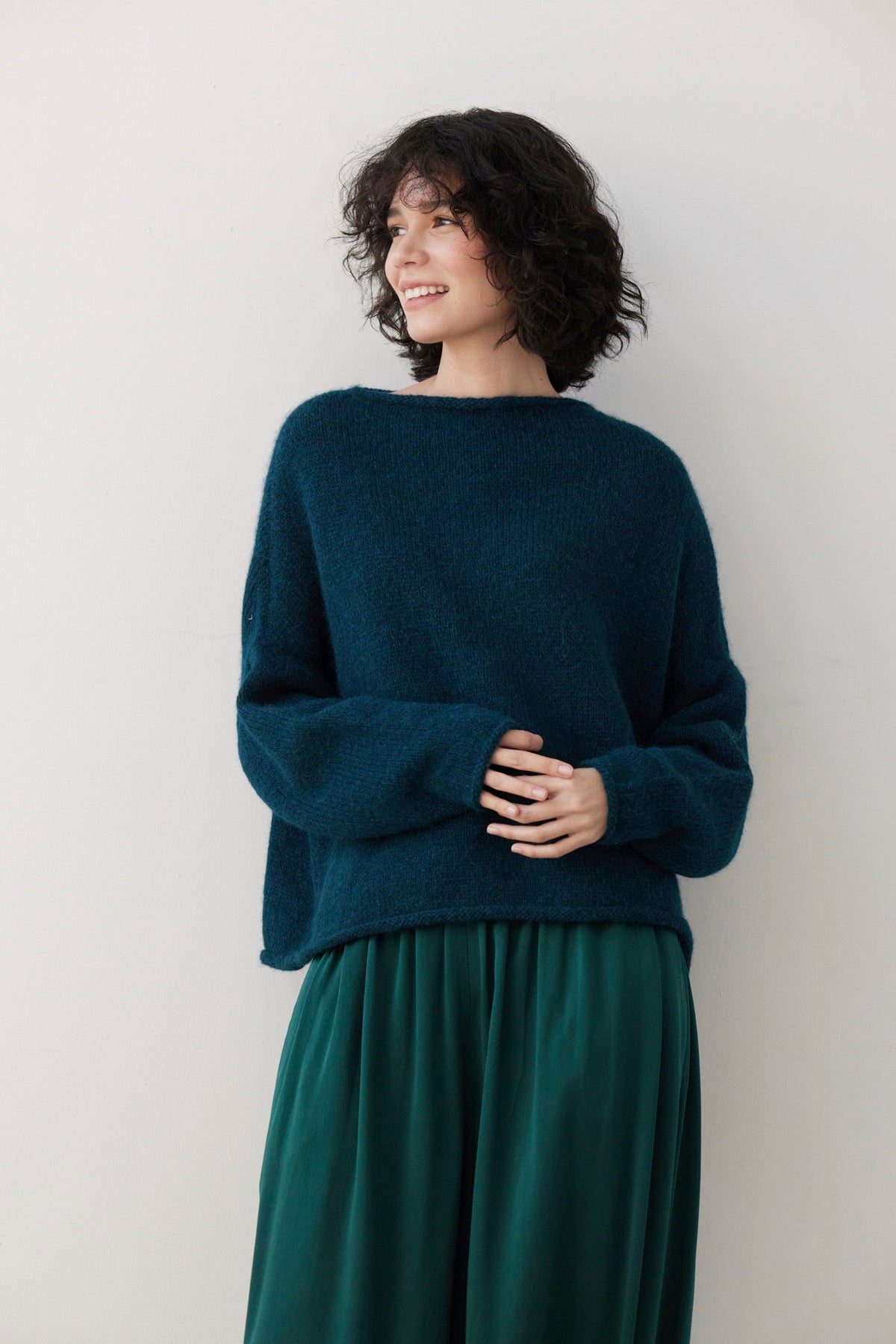 SAMPLE FW26 - Ines Sweater - Deep Teal Samples CHRISTINE ALCALAY Deep Teal One size - 1