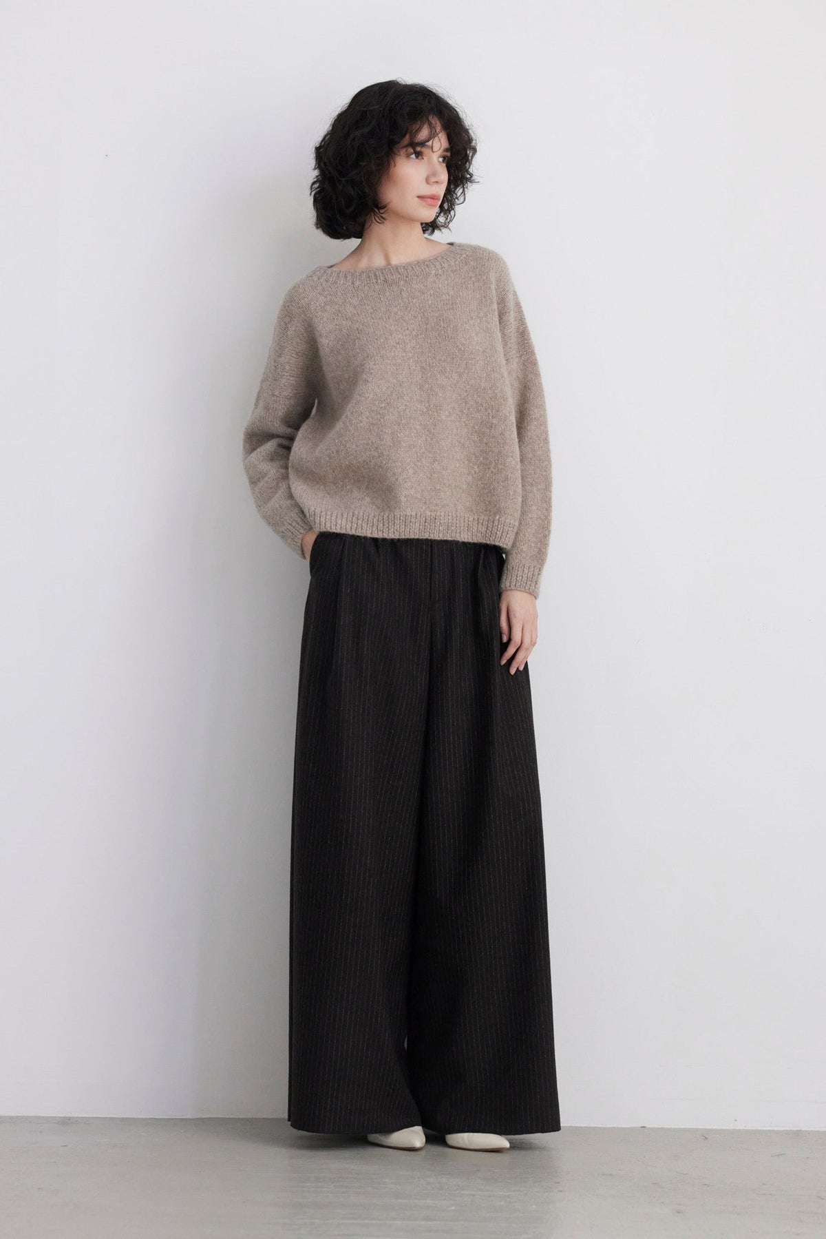 Jane Crew Neck Sweater in Alpaca Wool Sweaters CHRISTINE ALCALAY - 3
