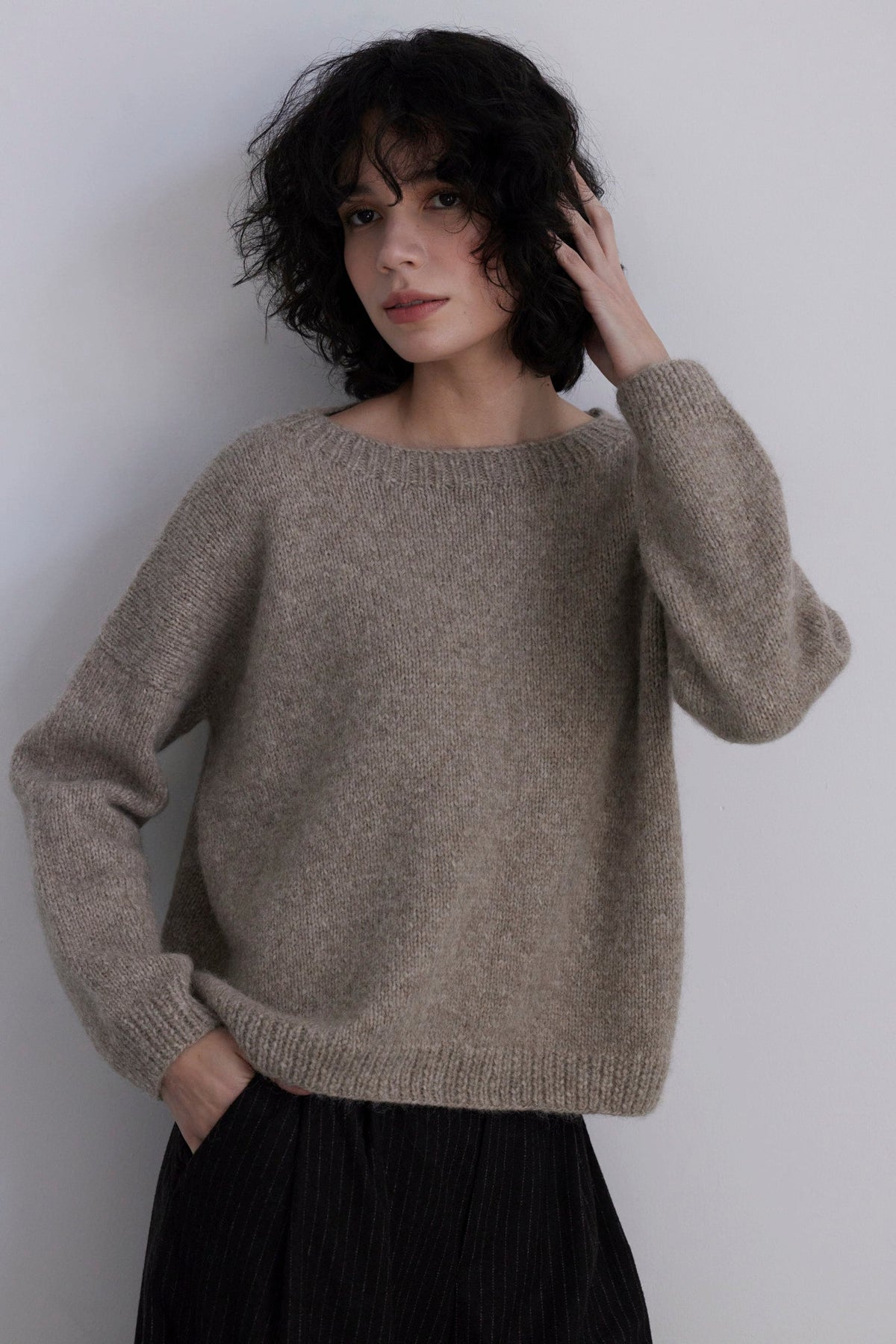 Jane Crew Neck Sweater in Alpaca Wool Sweaters CHRISTINE ALCALAY - 5